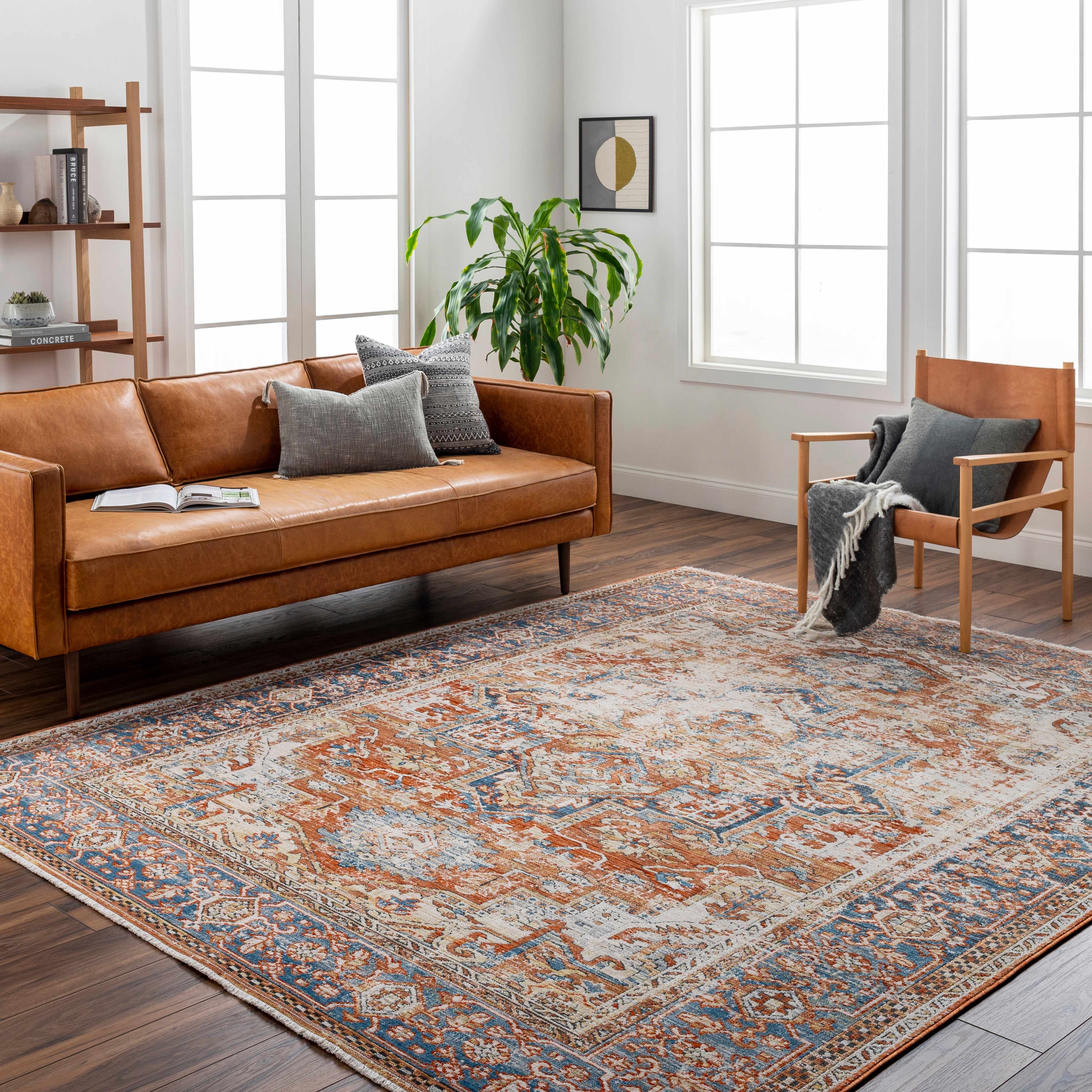 Basim 6'7in Round Area Rug - Hauteloom