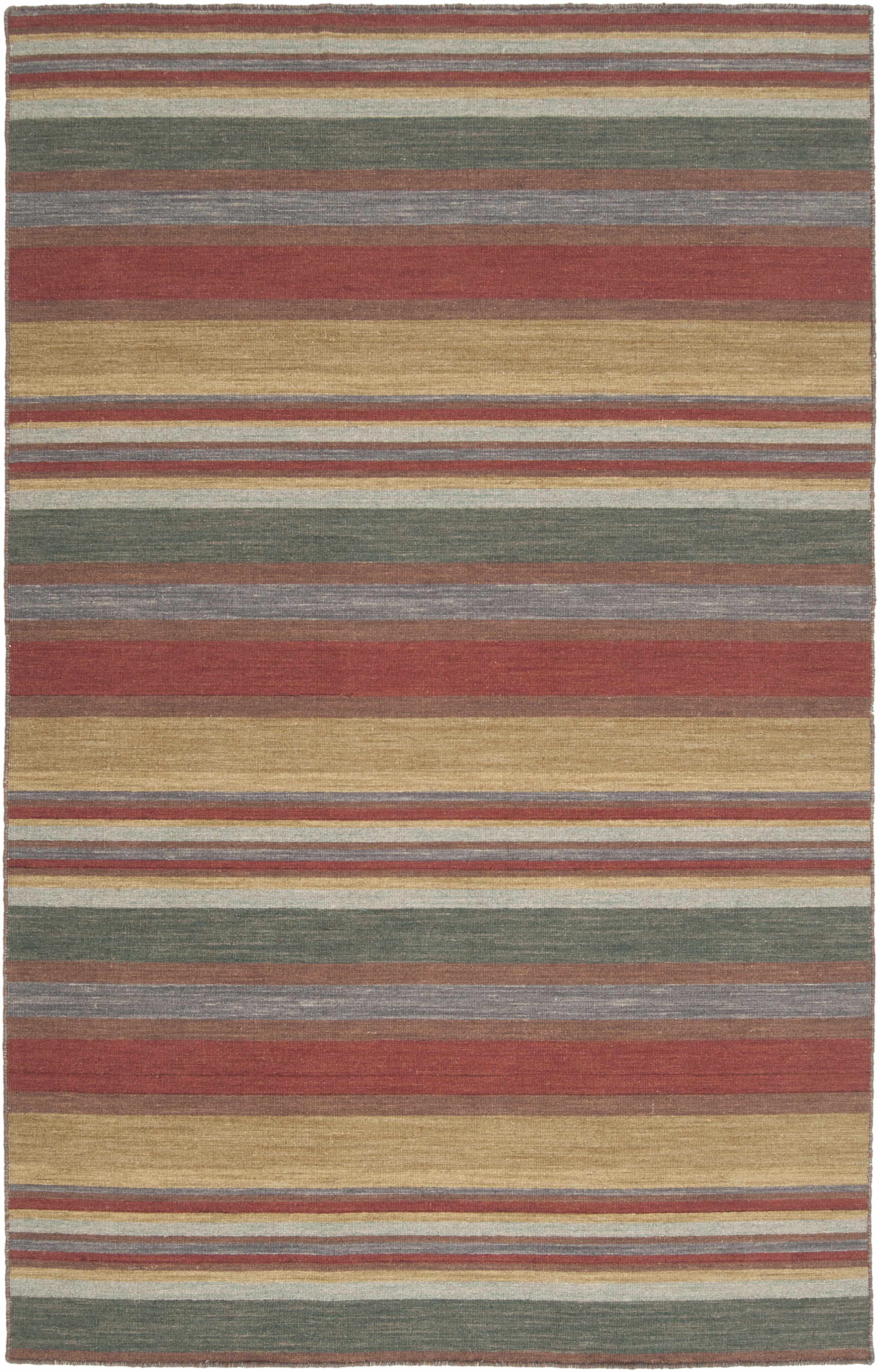 Pennsburg 8' x 11' Striped Solid Stripes Wool Area Rug - Hauteloom