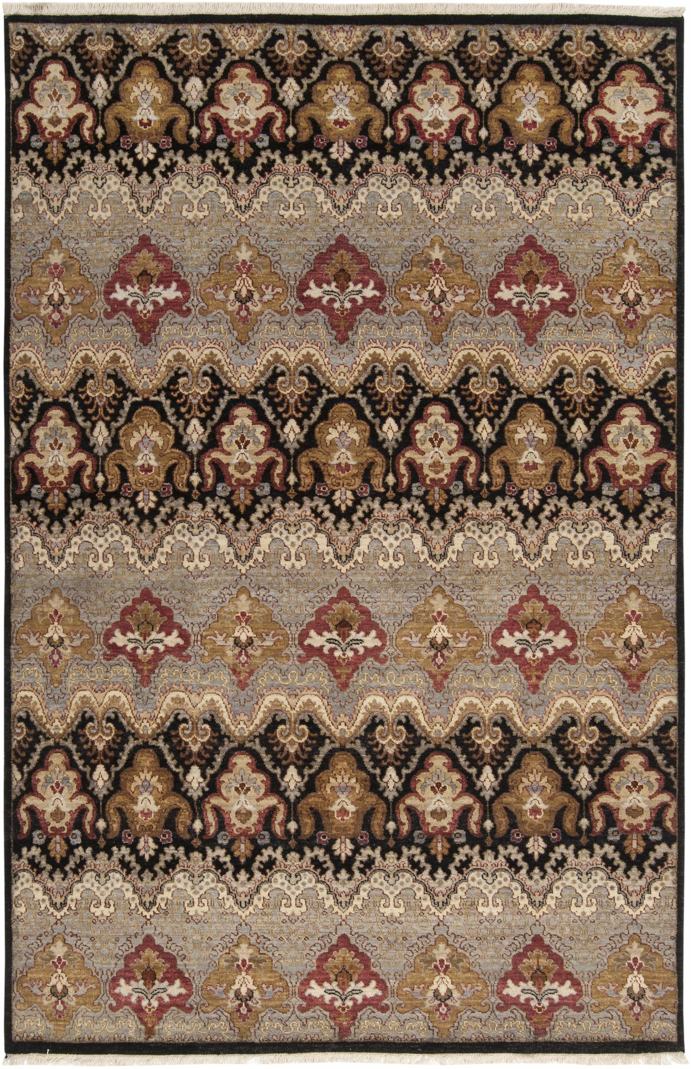 Stoutsville 5'6in x 8'6in Traditional NZ Wool Area Rug - Hauteloom