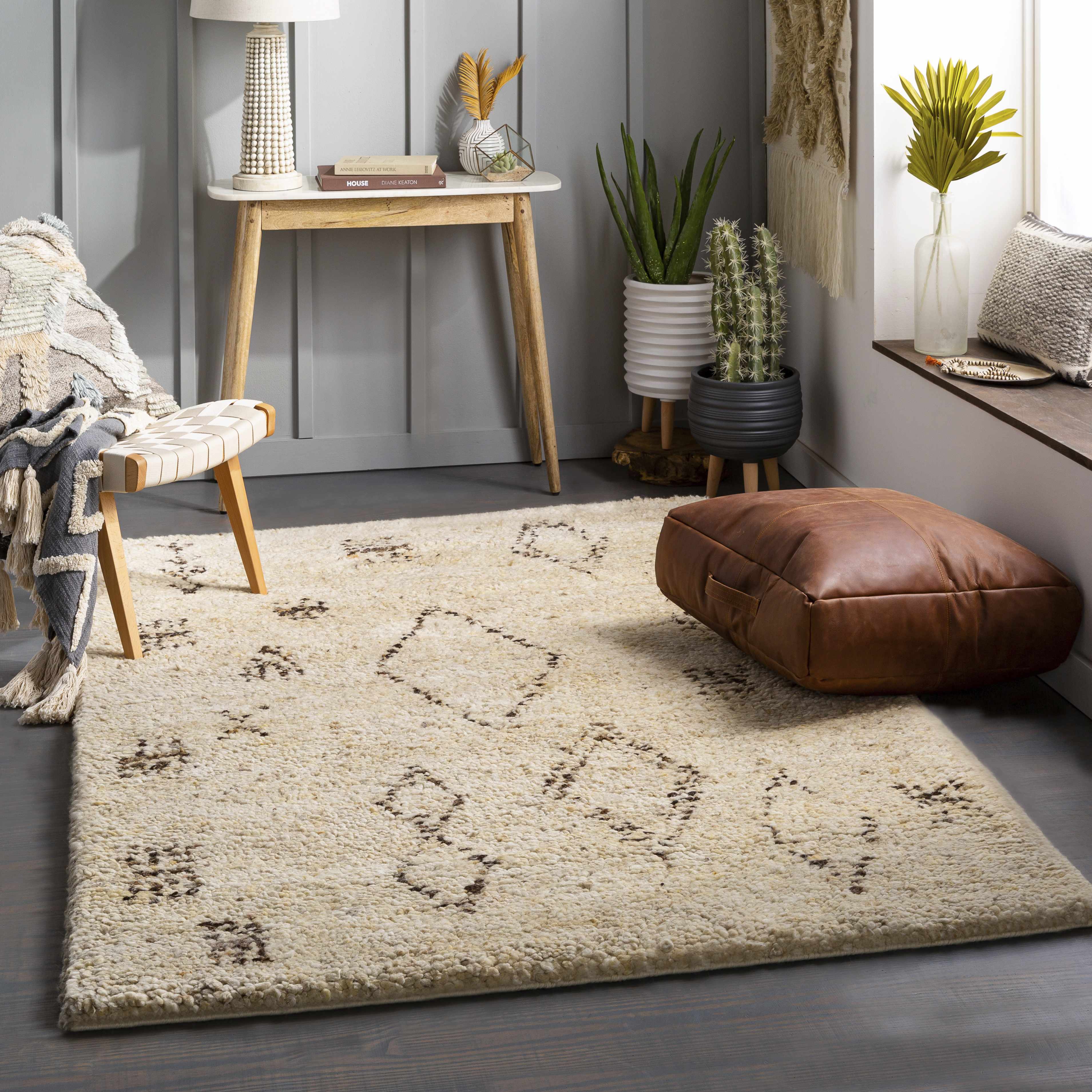 Wolsingham 5' x 7'6in Moroccan Wool Area Rug - Hauteloom