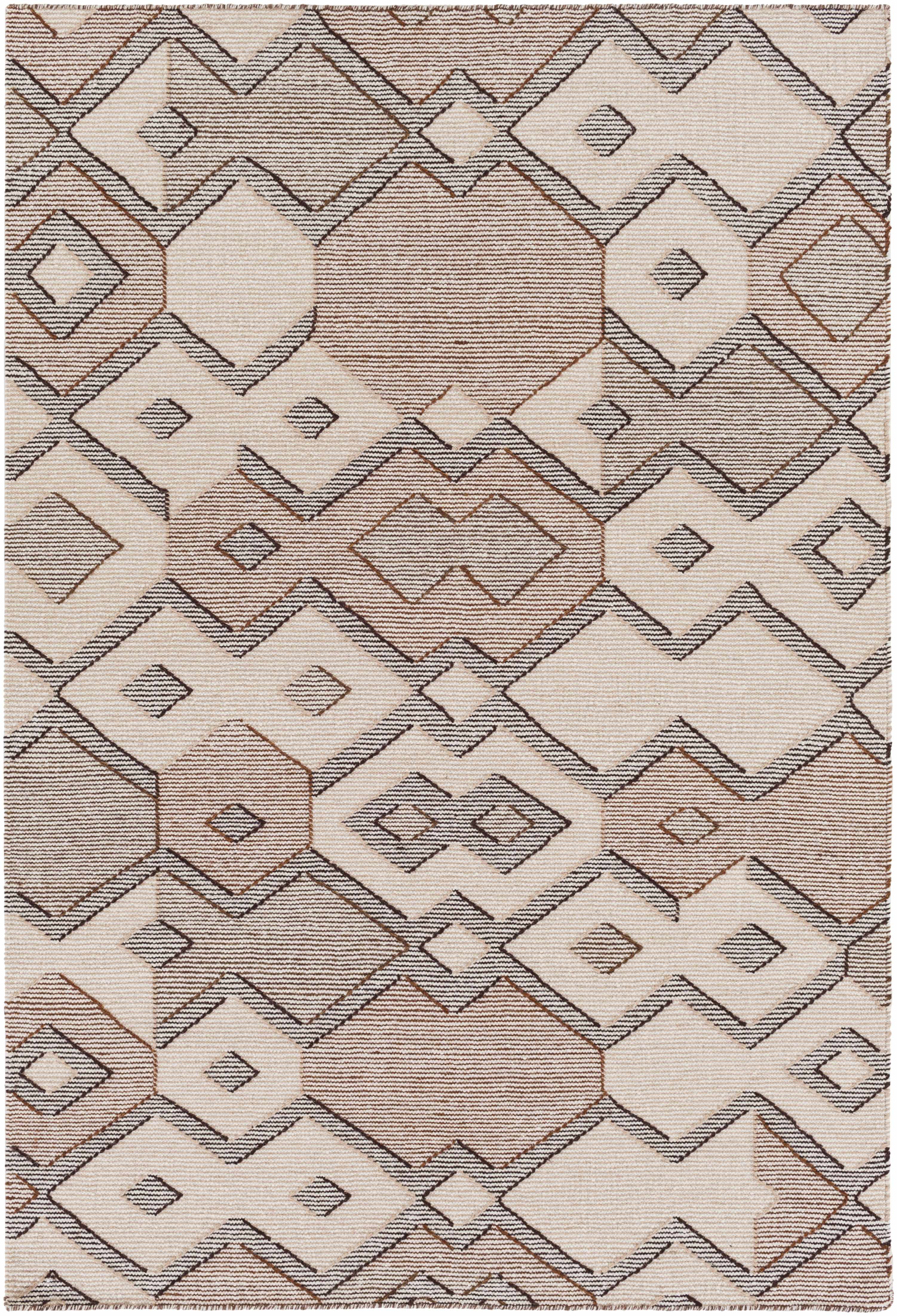 Latonia 2' x 3' Bohemian/ Moroccan Bohemian Trellis Wool Area Rug - Hauteloom