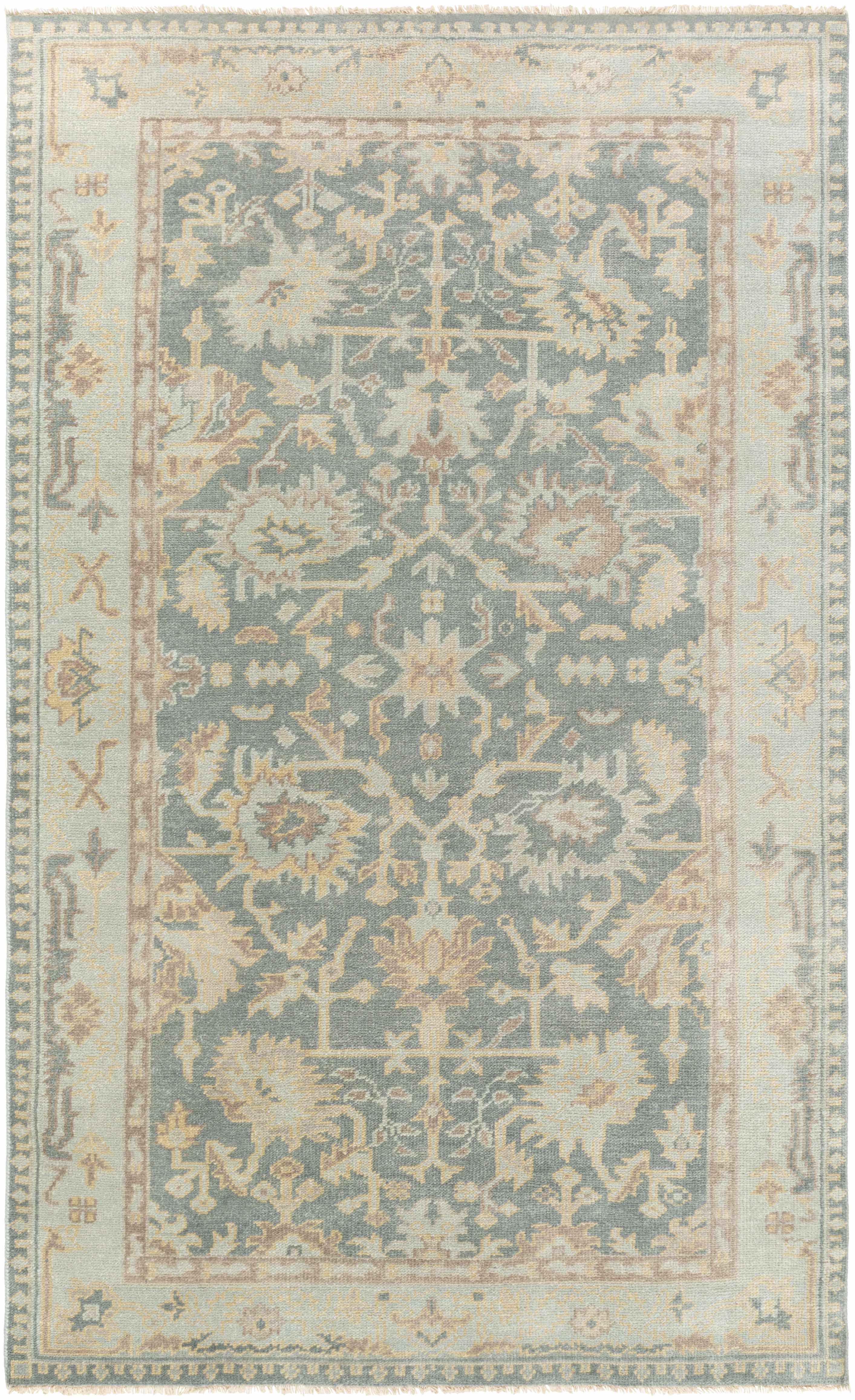 Spicewood 5'6in x 8'6in Traditional Wool Area Rug - Hauteloom