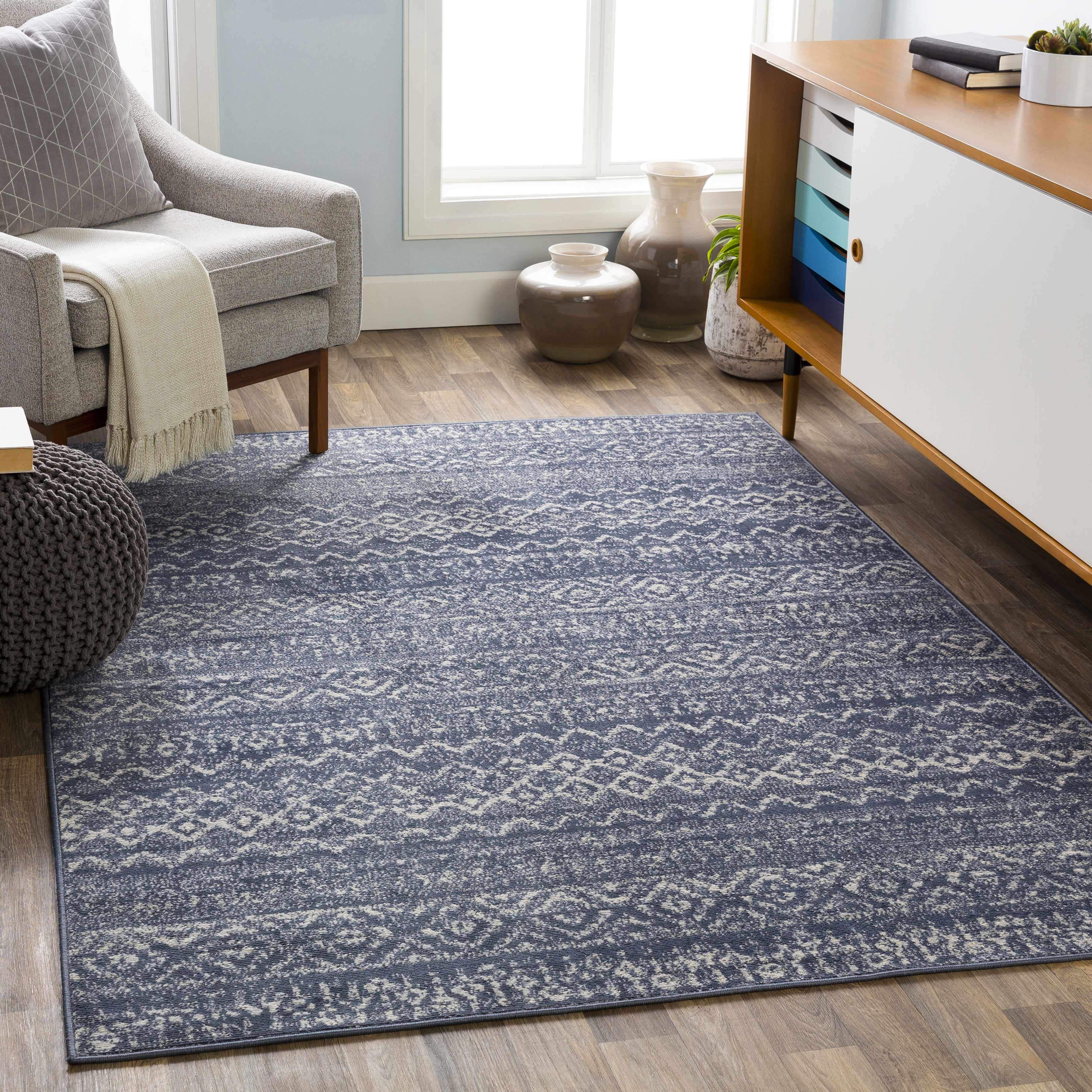 Lynx 6'7in x 9' Transitional Area Rug - Hauteloom