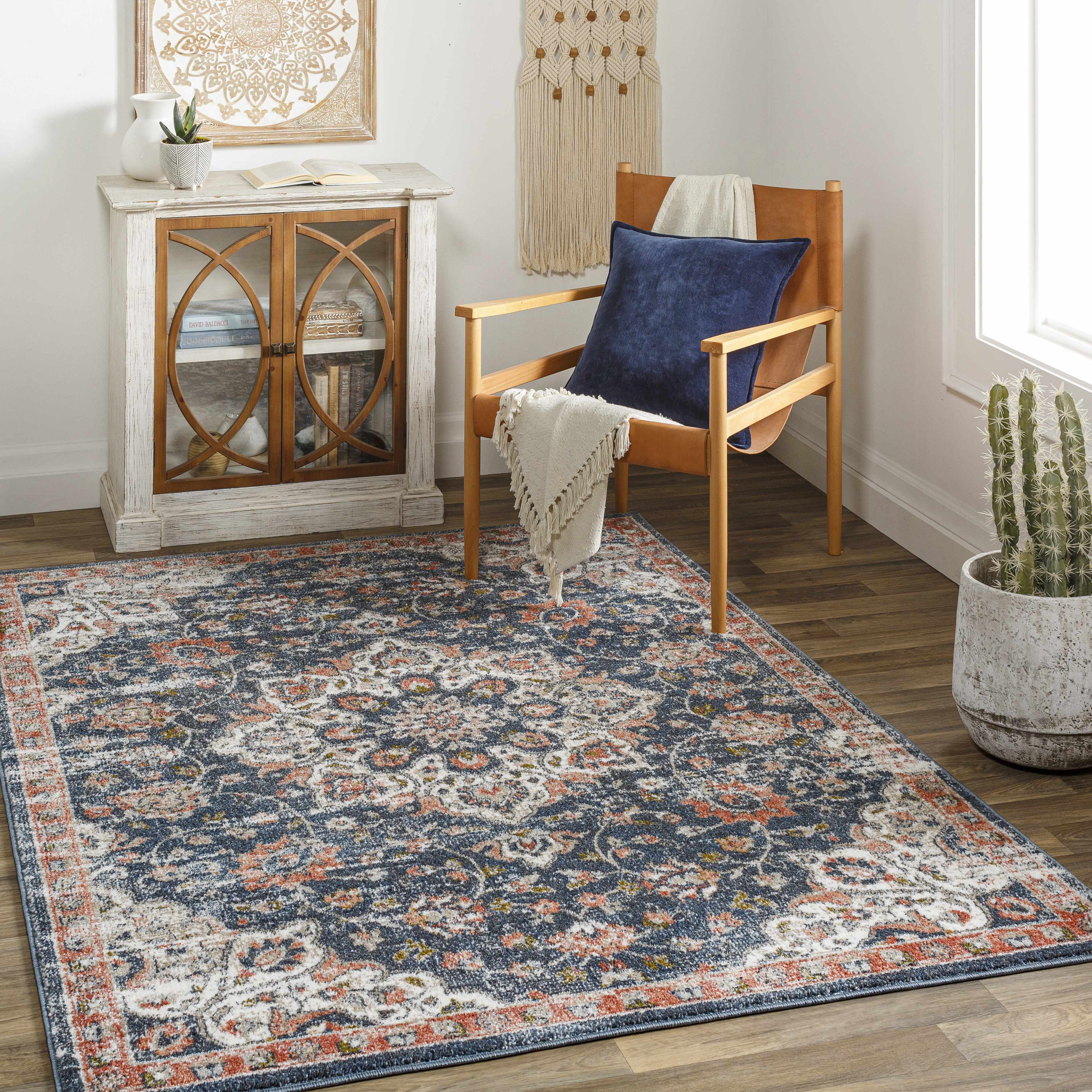 Pinaring 5'3in x 7' Traditional Updated Traditional Farmhouse Area Rug - Hauteloom