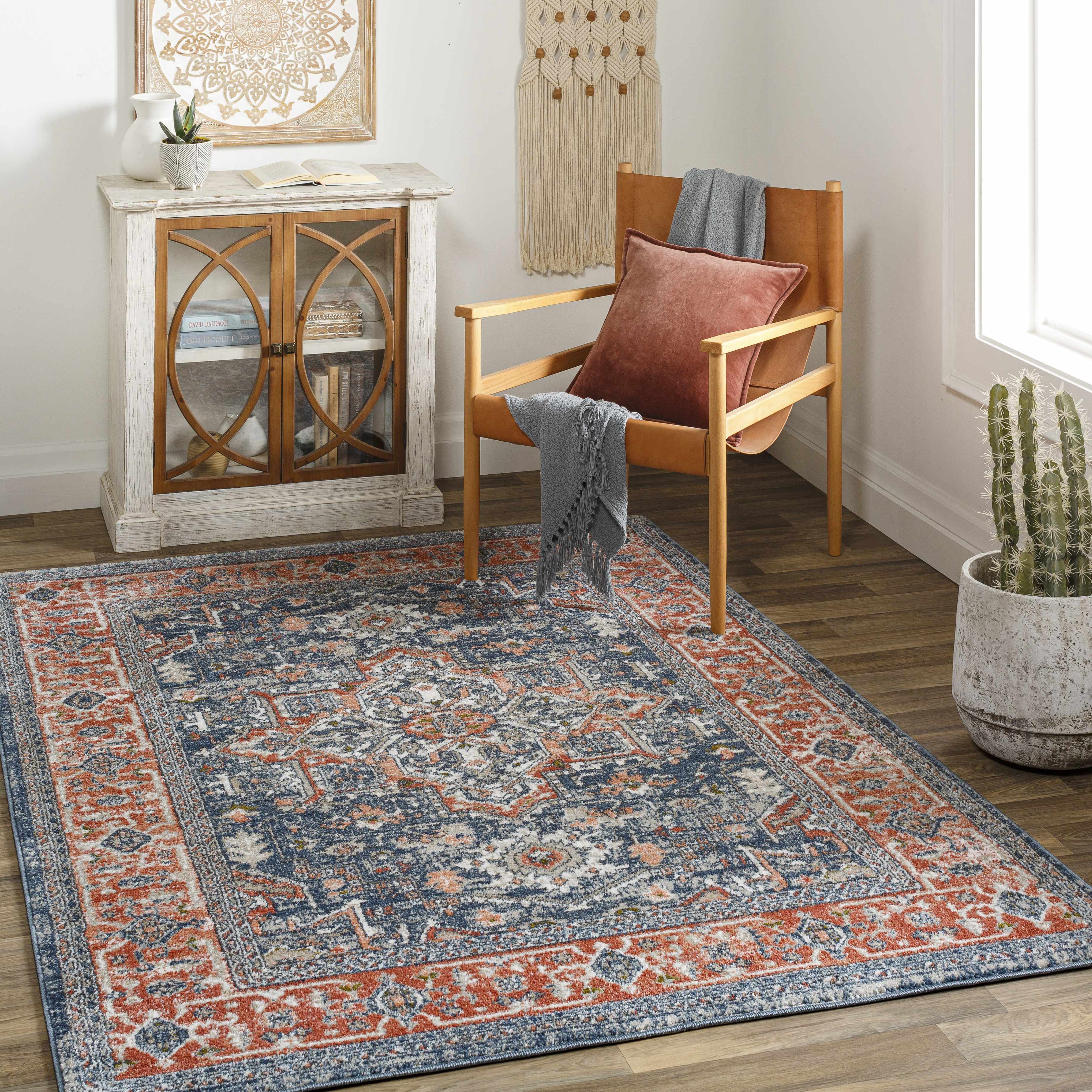 Embu 5'3in x 7' Traditional Updated Traditional Farmhouse Area Rug - Hauteloom
