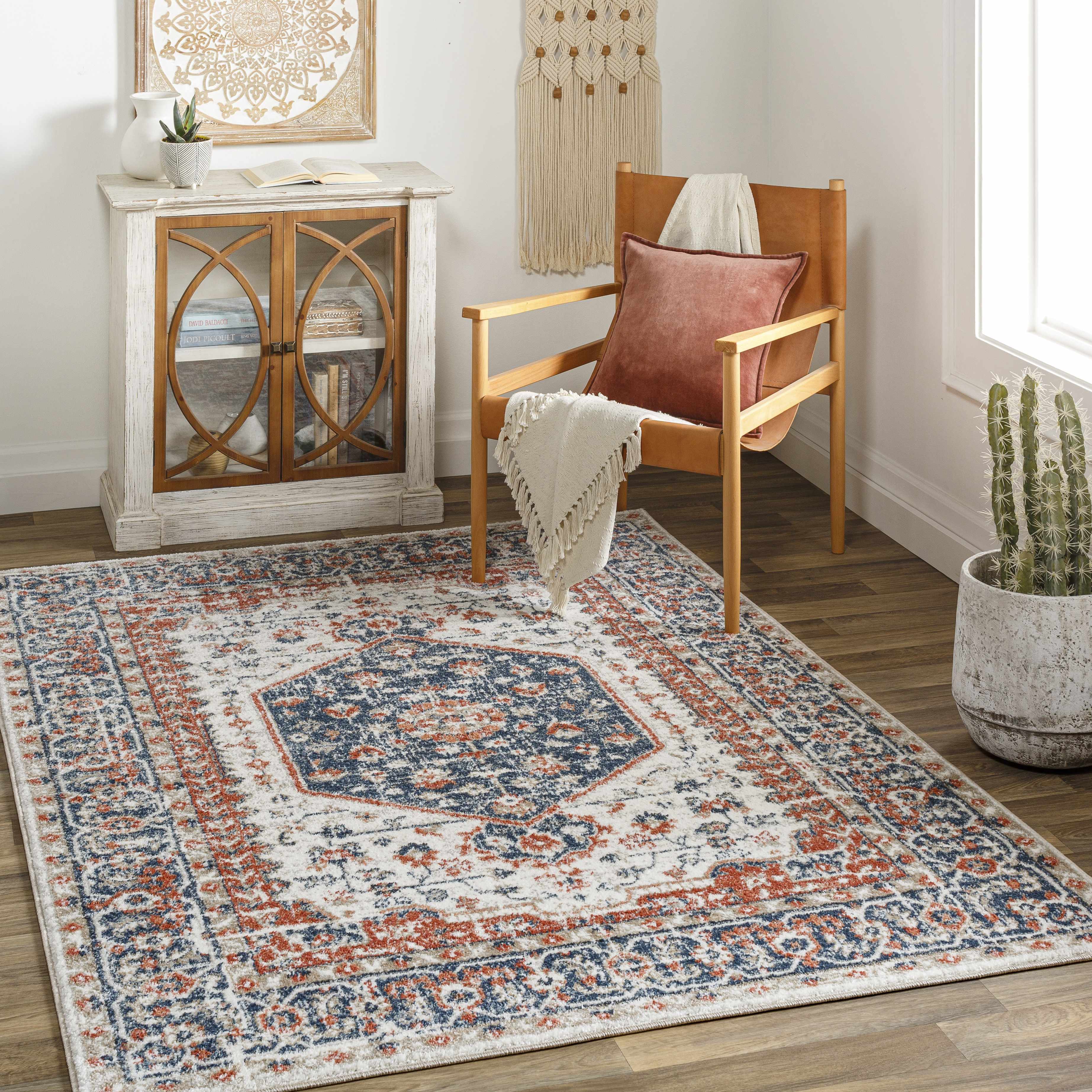 Overlea 6'7in x 9' Traditional Updated Traditional Farmhouse Area Rug - Hauteloom