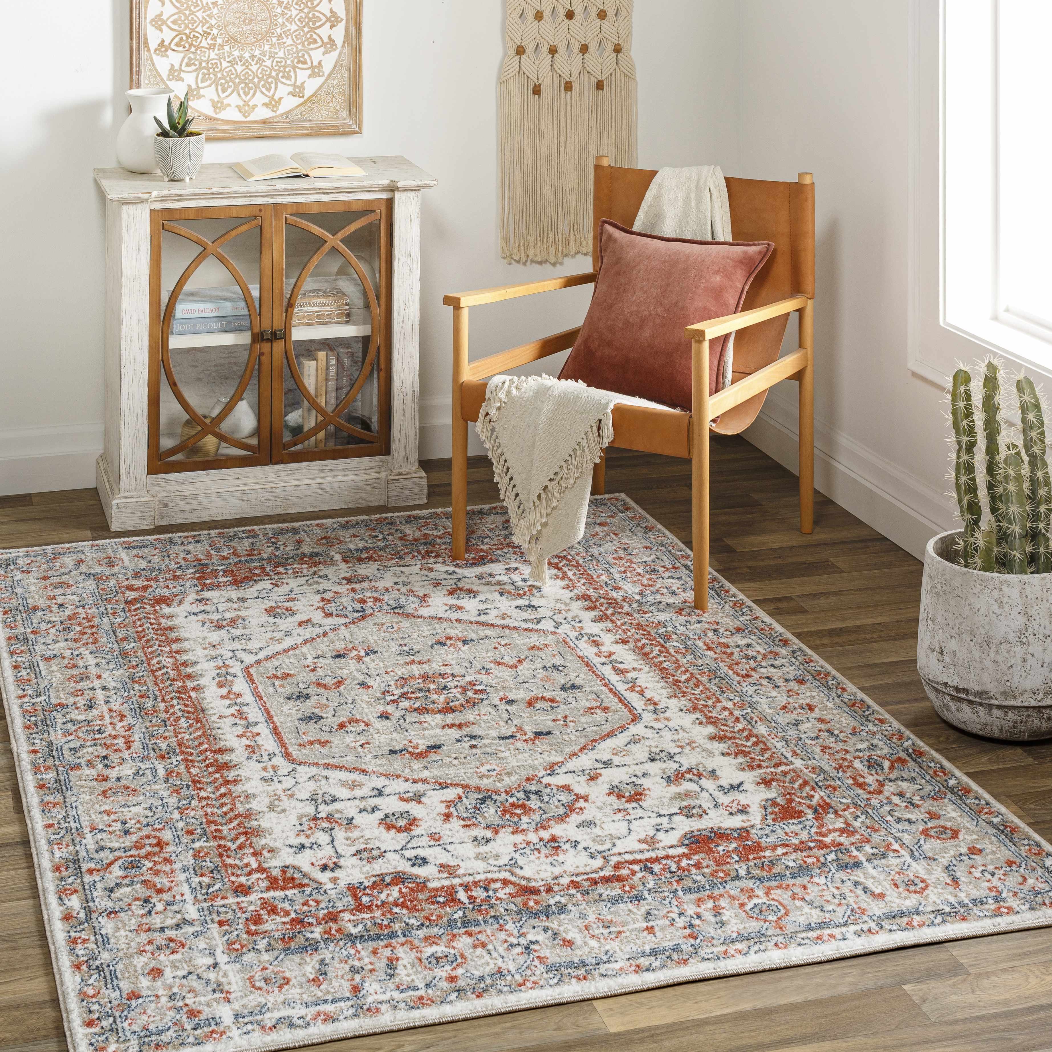 Kraaifontein 6'7in x 9' Traditional Updated Traditional Farmhouse Area Rug - Hauteloom