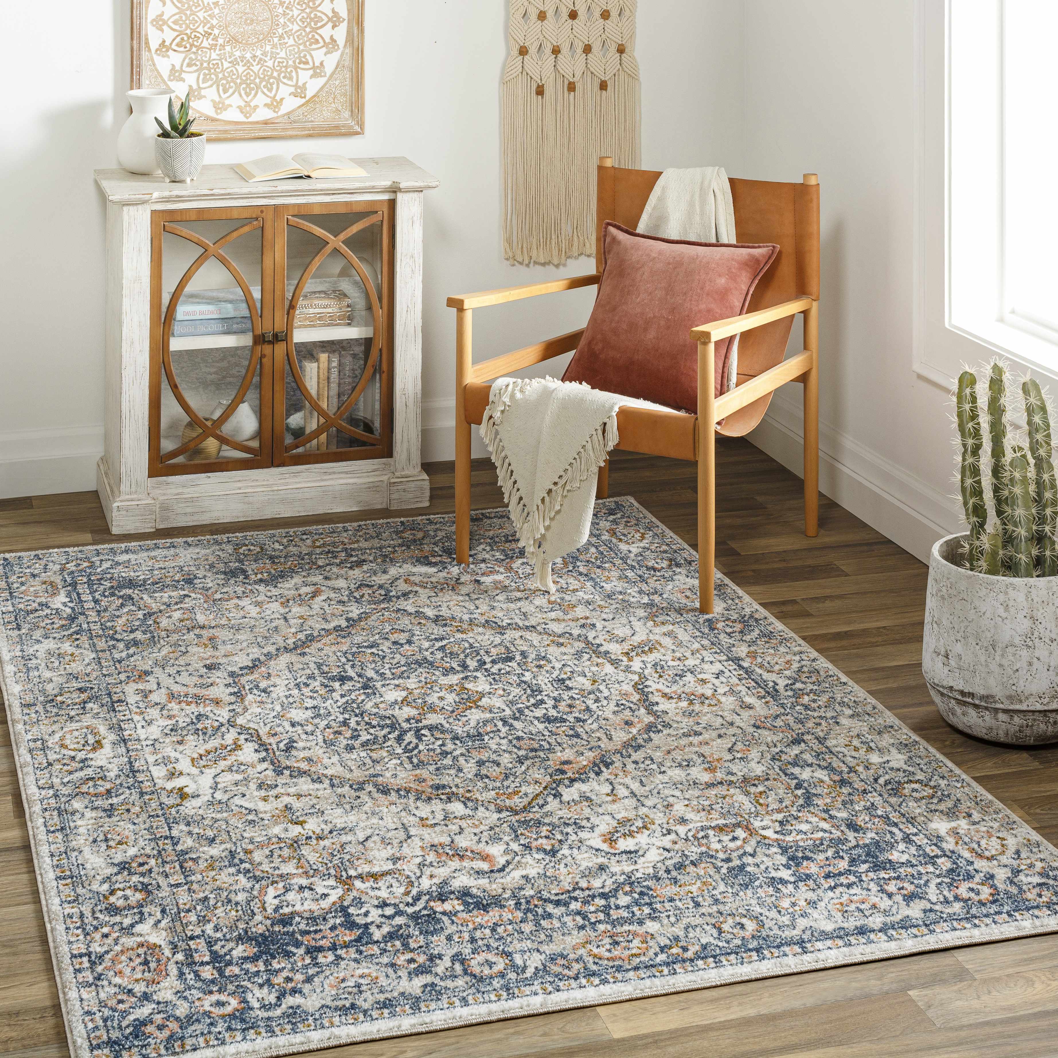 Quiapo 6'7in x 9' Traditional Updated Traditional Farmhouse Area Rug - Hauteloom
