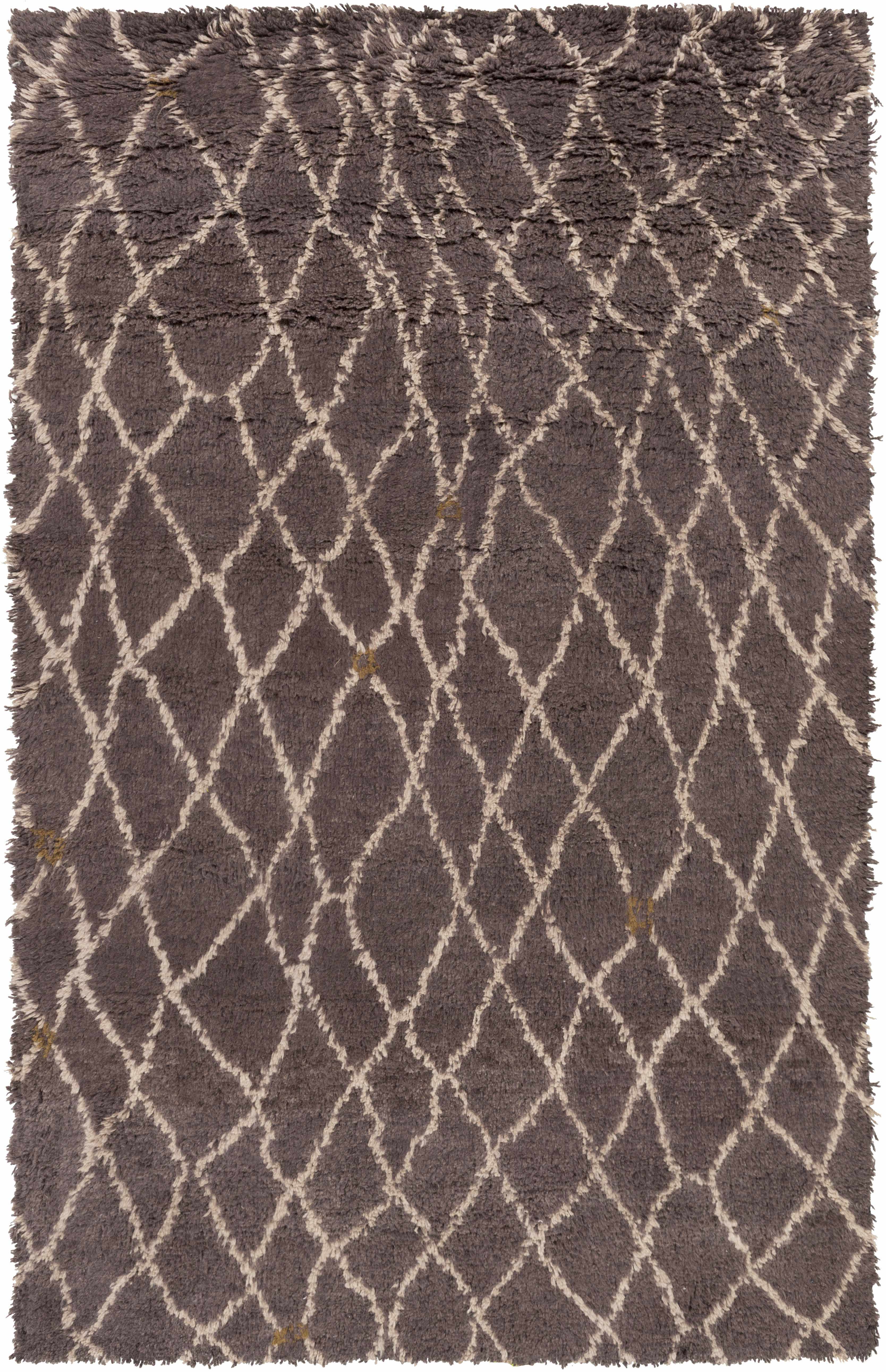 Summerfield 5' x 8' Shag Shag Moroccan Trellis Wool Area Rug - Hauteloom