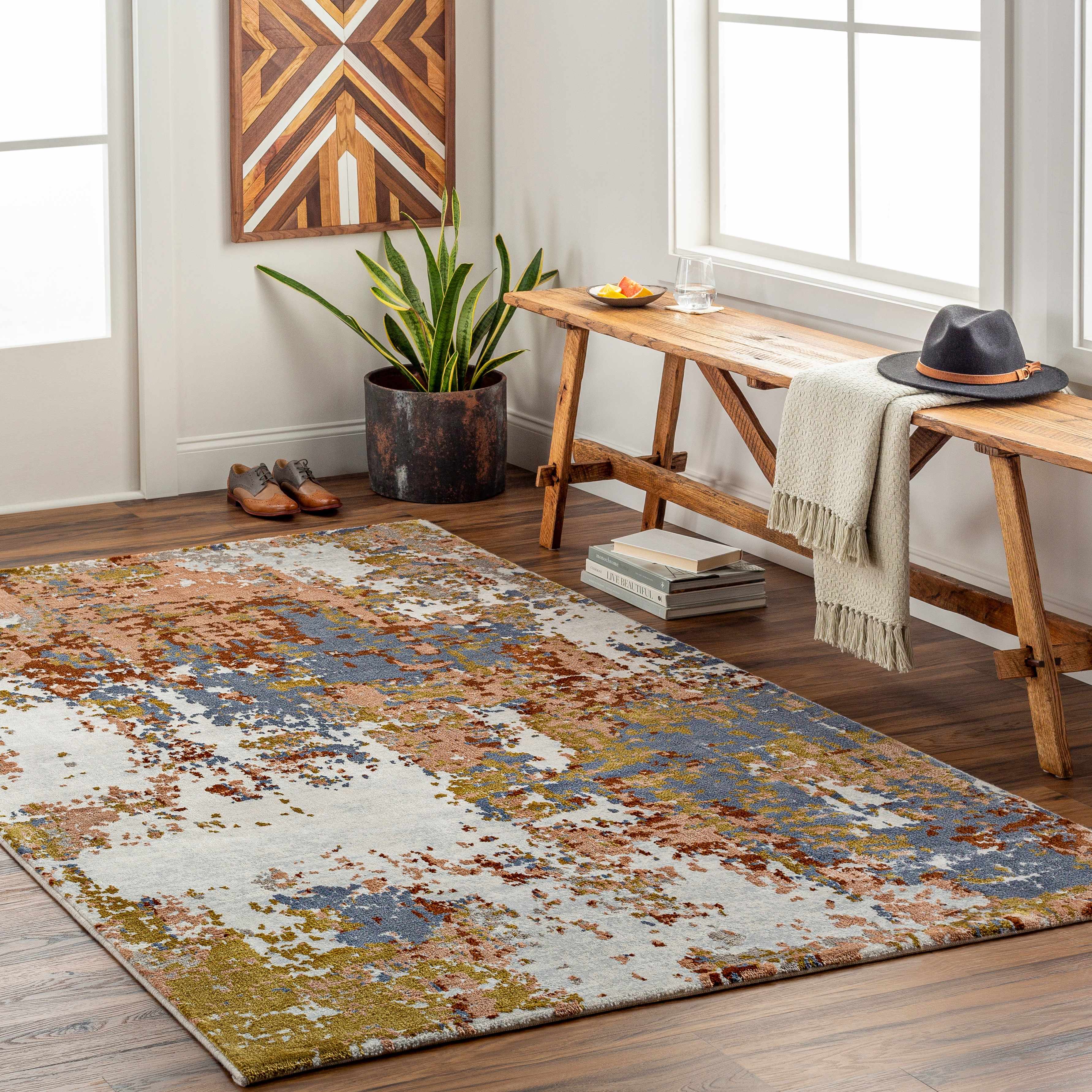 Malusac 6'7in x 9'6in Modern Area Rug - Hauteloom