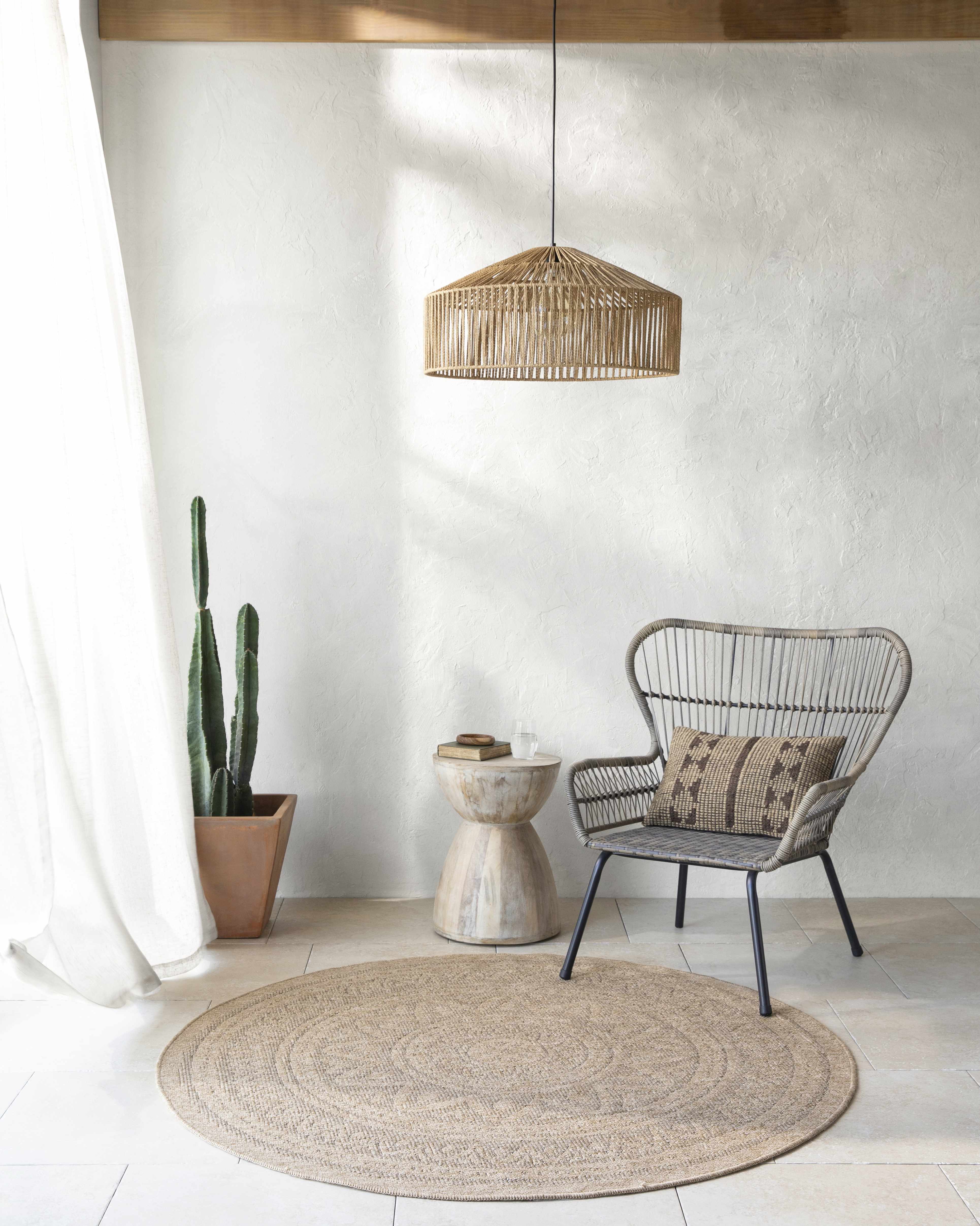 Gitel 9'10in Round Outdoor Area Rug - Hauteloom