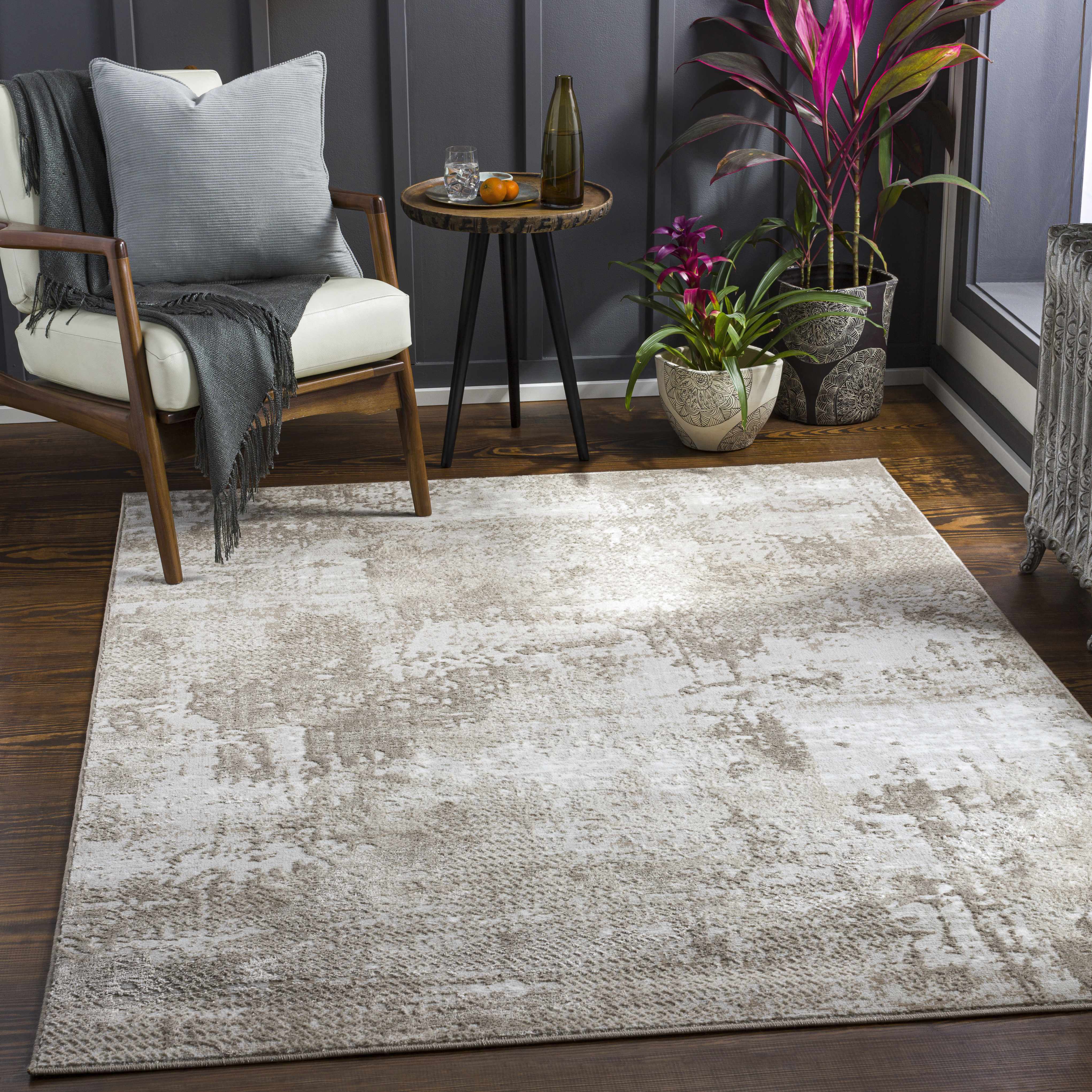 Lumbia 6'7in x 9' Modern Contemporary Bohemian Abstract Area Rug - Hauteloom