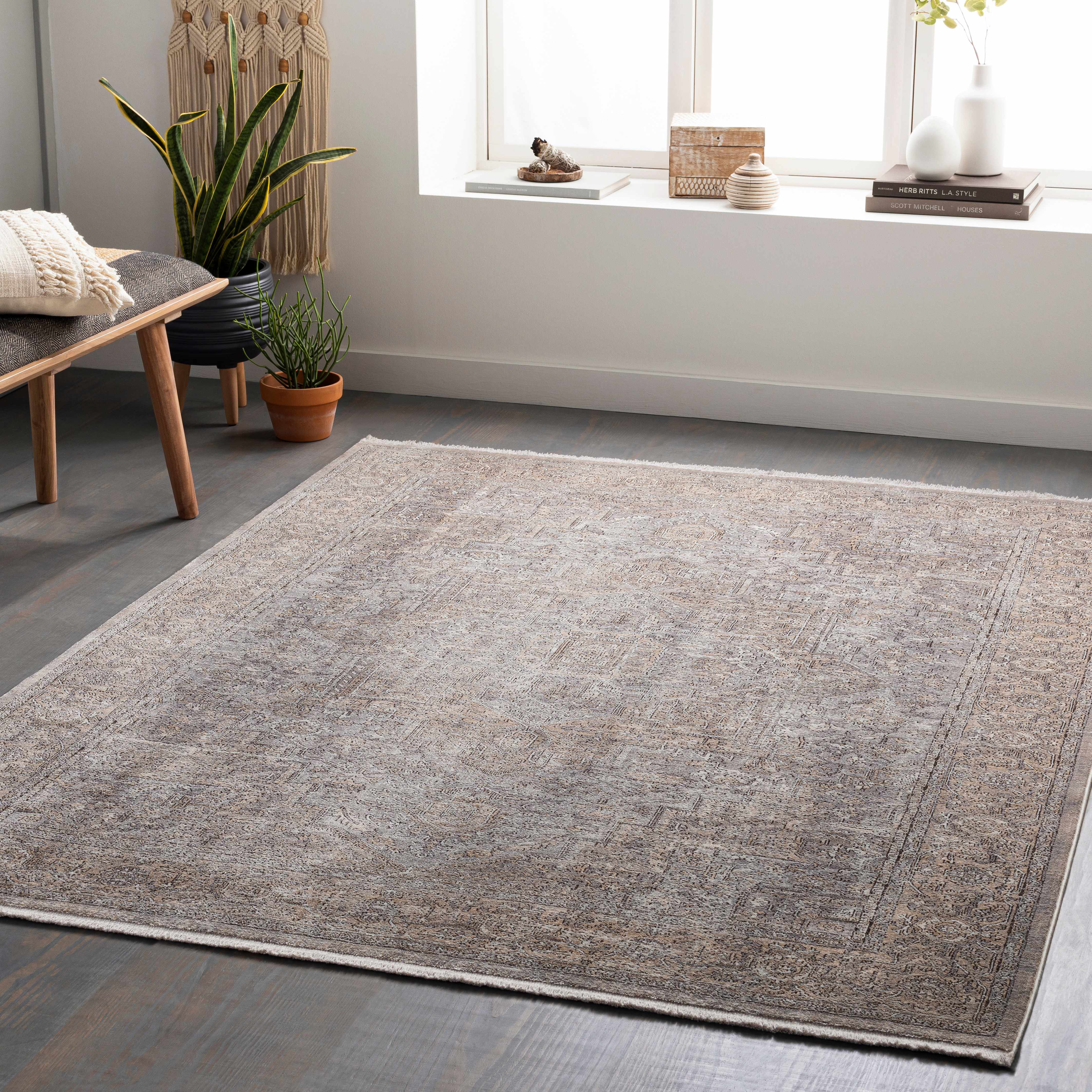 Tinaogan 6'7in x 9'6in Updated Traditional Farmhouse Area Rug - Hauteloom
