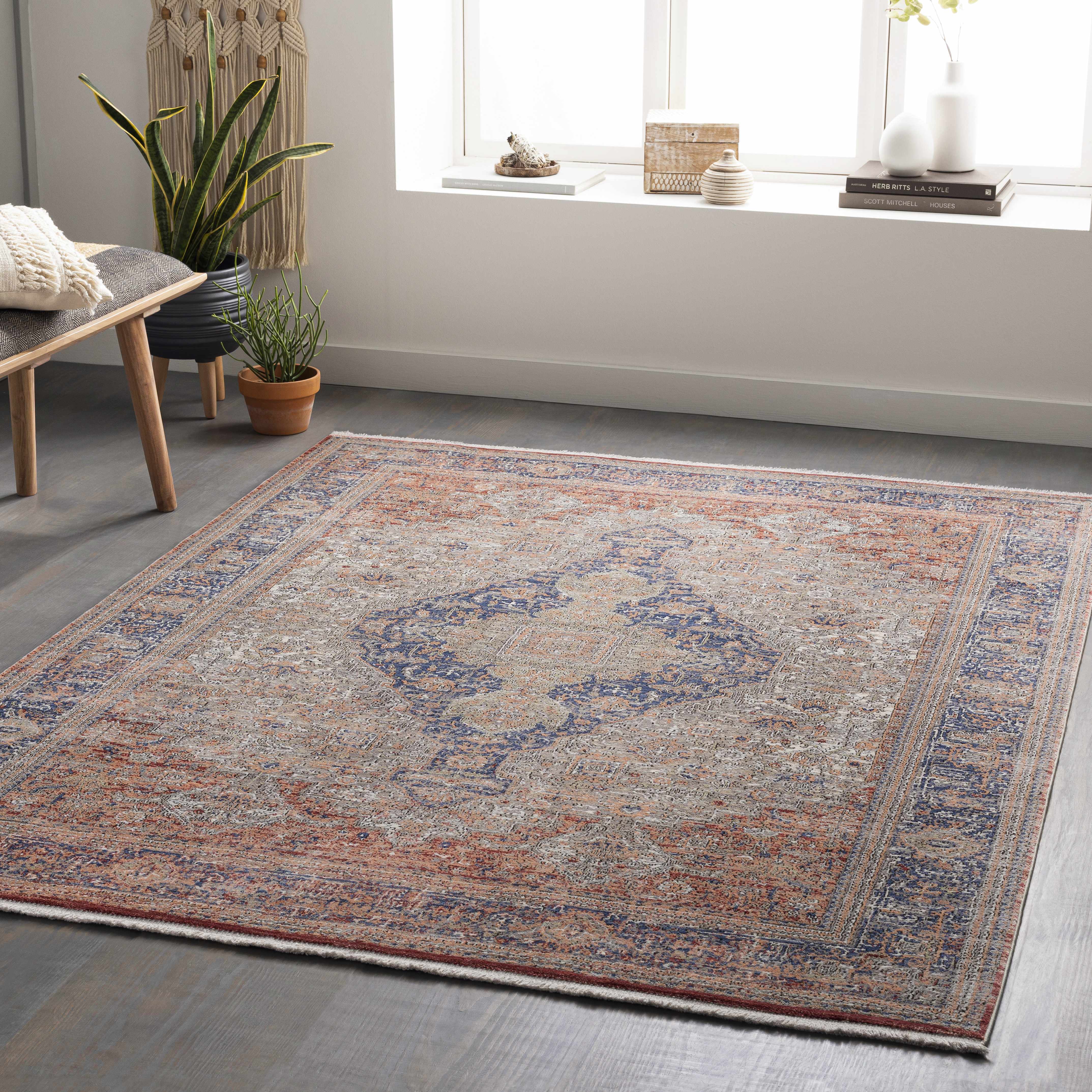 Patea 6'7in x 9'6in Updated Traditional Farmhouse Area Rug - Hauteloom