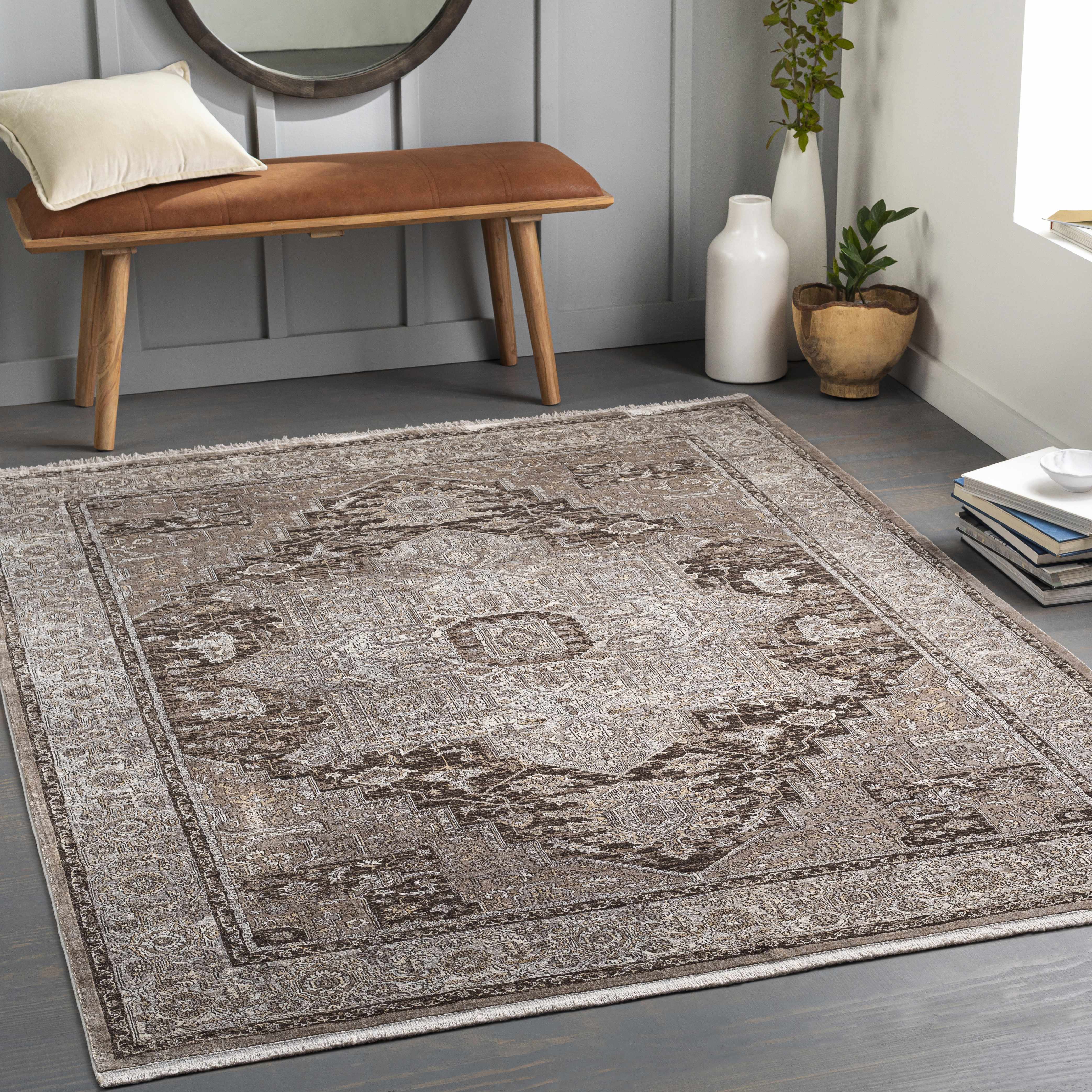 Koyunluca 6'7in x 9'6in Updated Traditional Farmhouse Area Rug - Hauteloom