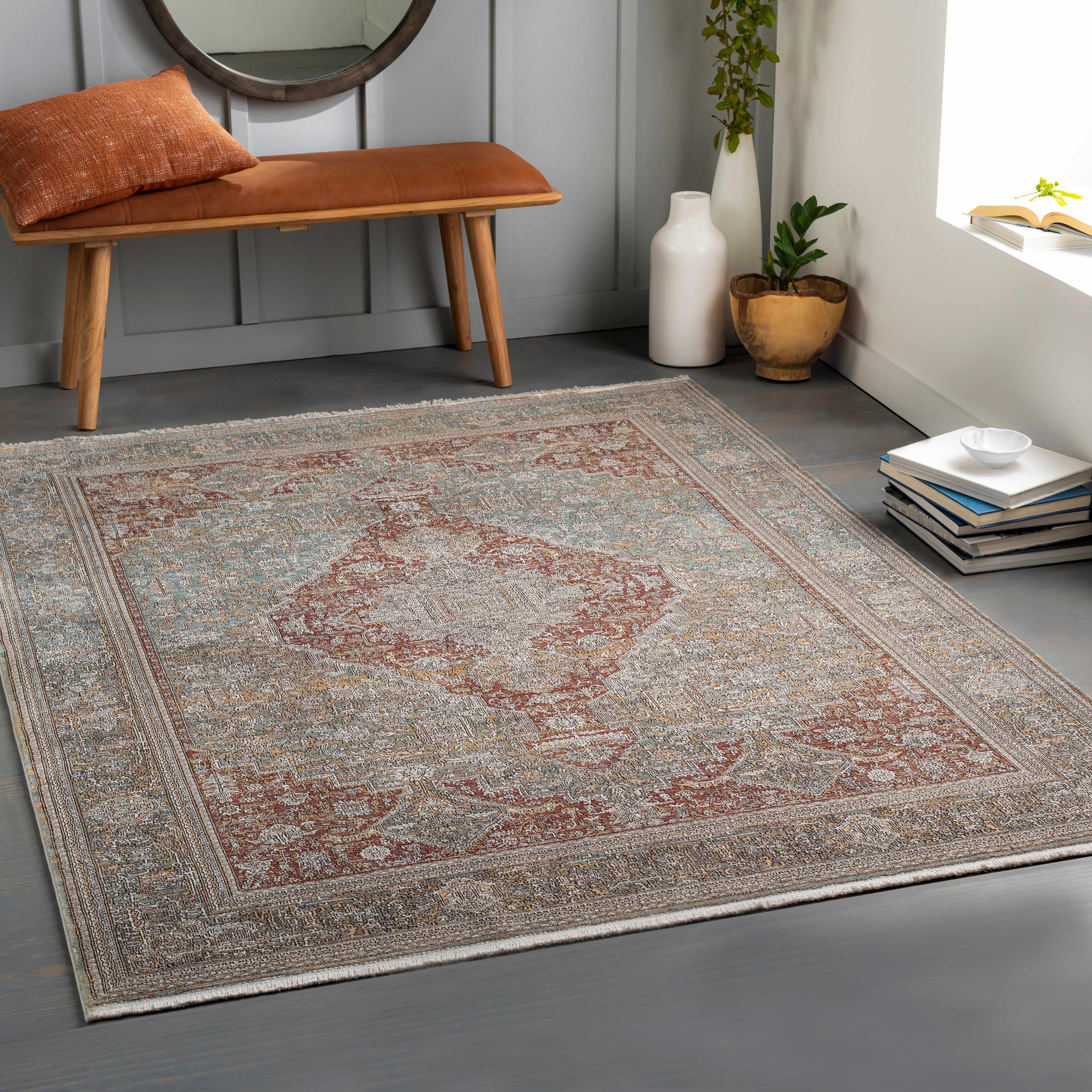Vredefort 9' x 12'3in Updated Traditional Farmhouse Area Rug - Hauteloom