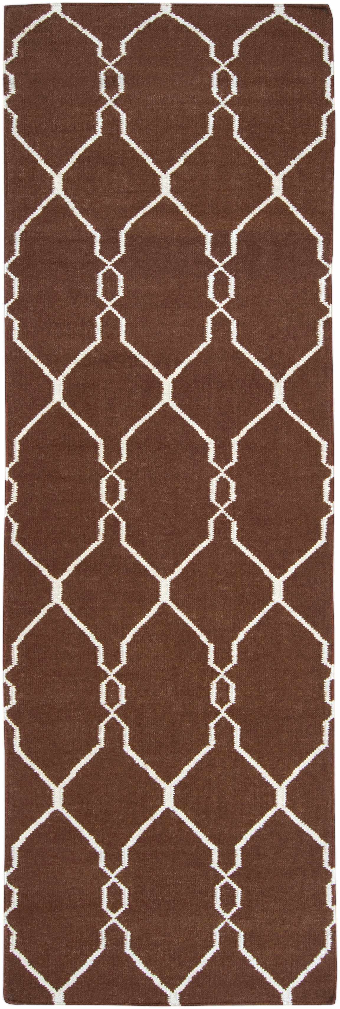 Partington 2'6in x 8' Transitional Flat Weave Moroccan Wool Runner - Hauteloom