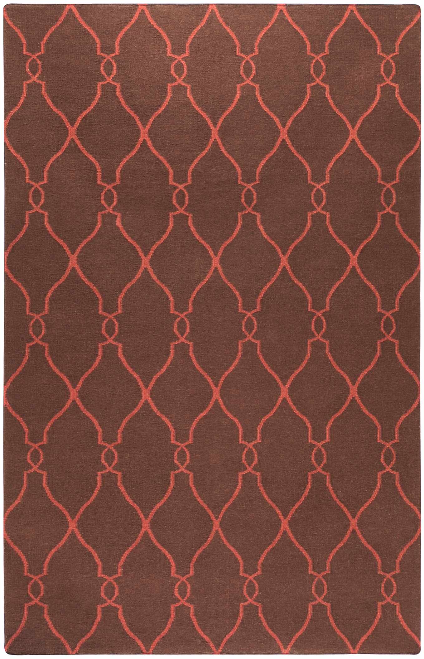 Humarock 8' x 11' Transitional Flatweave Moroccan Trellis Wool Area Rug - Hauteloom