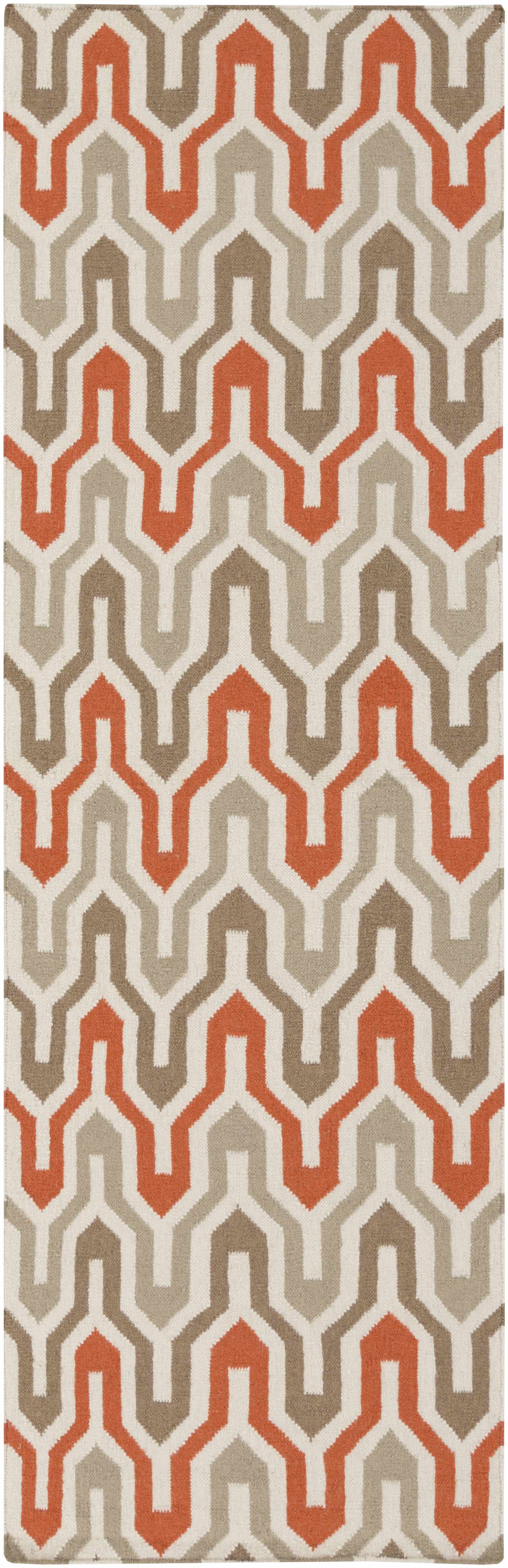 Madisonburg 2'6in x 8' Transitional Flatweave Moroccan Trellis Wool Runner - Hauteloom