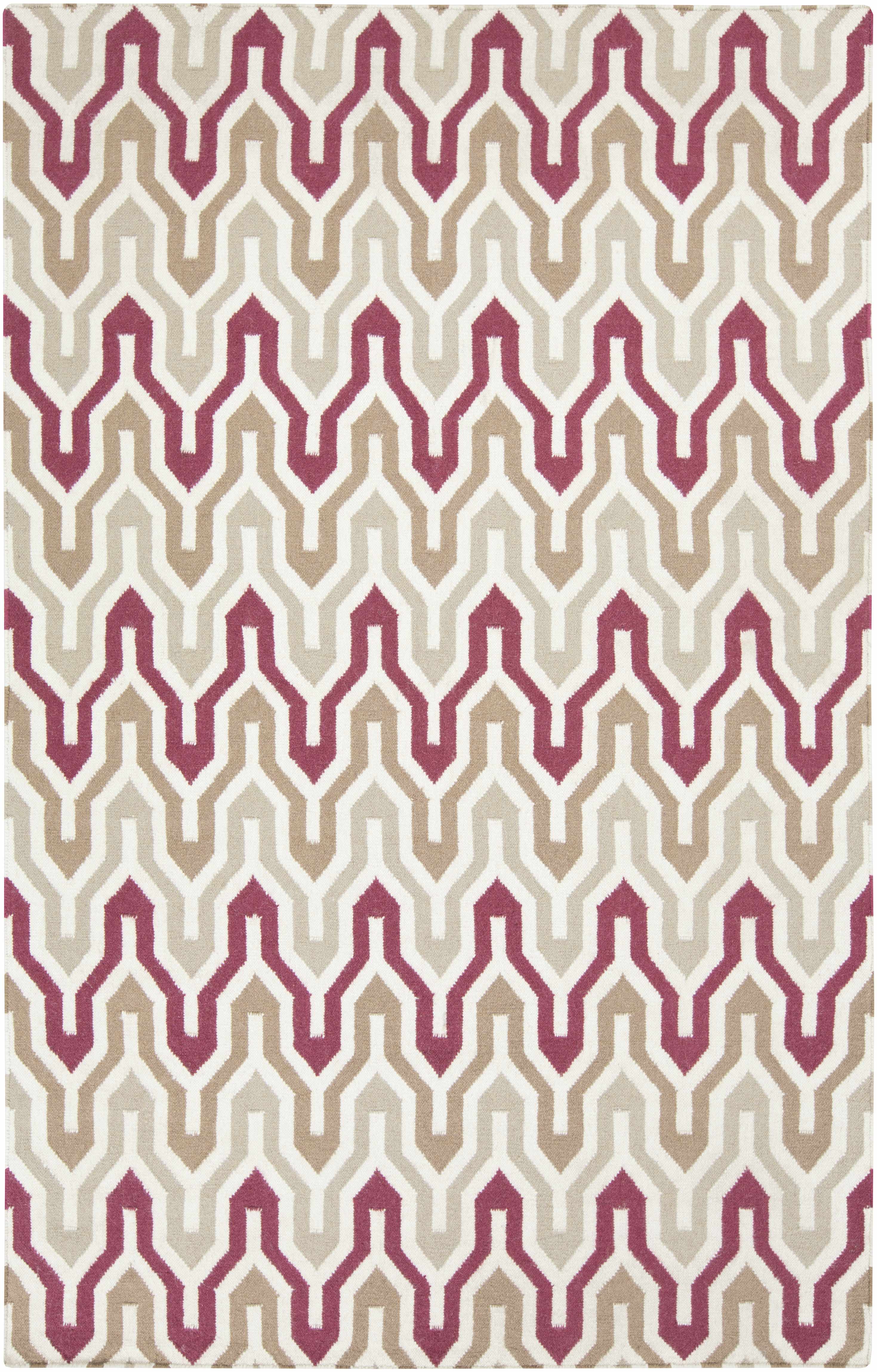 Markesan 8' x 11' Transitional Flatweave Moroccan Trellis Wool Area Rug - Hauteloom