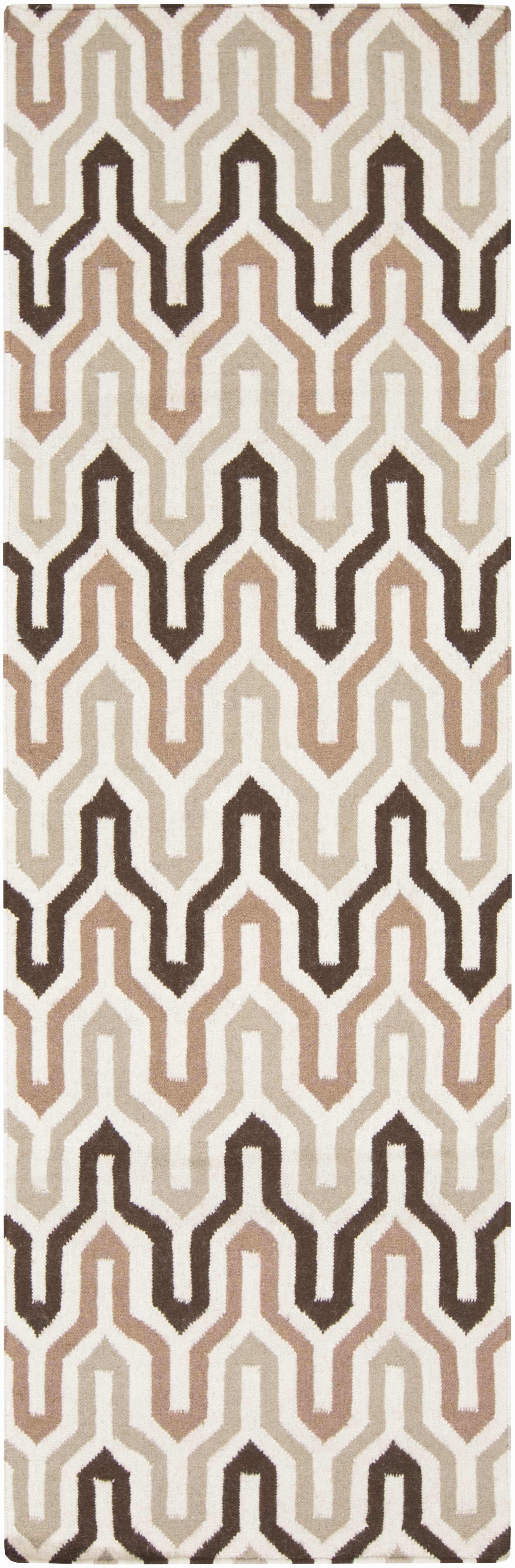 Franklin 2'6in x 8' Transitional Flatweave Moroccan Trellis Wool Runner - Hauteloom