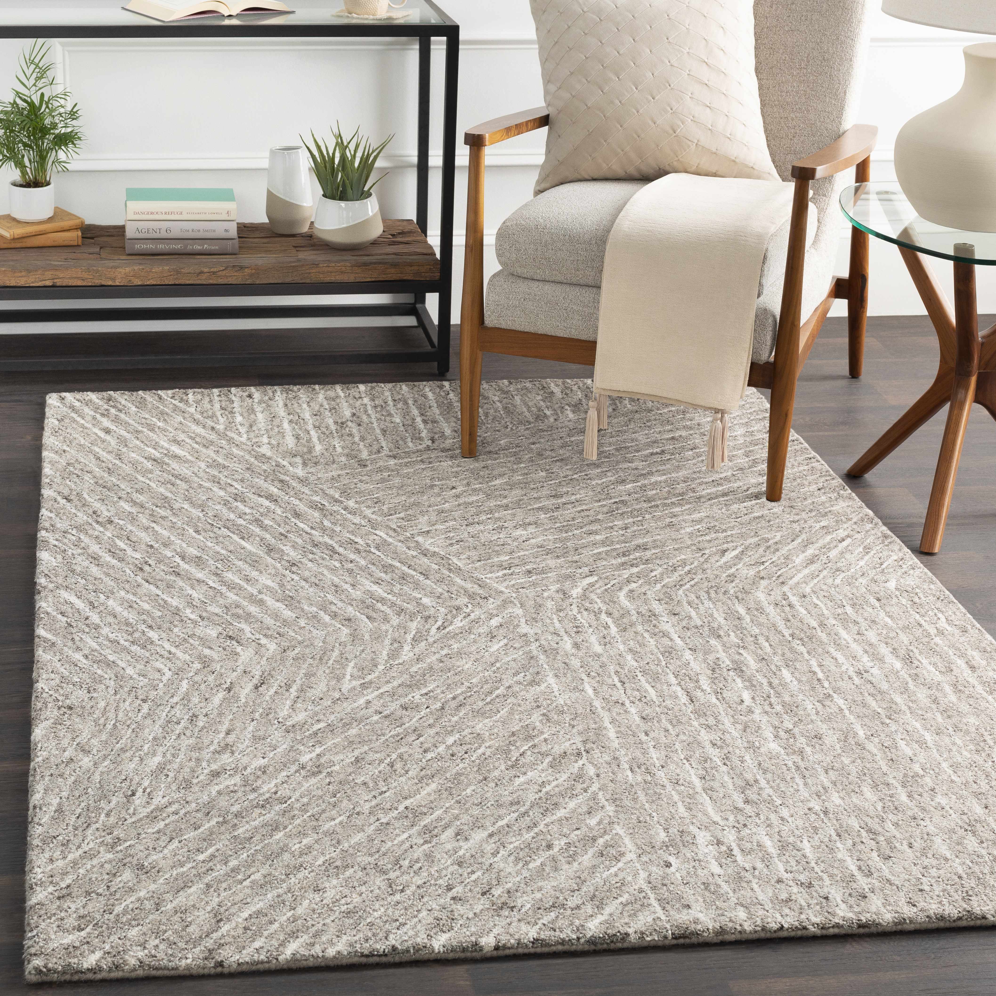 Manteno 2' x 3' Modern Handmade Moroccan Farmhouse Area Rug - Hauteloom