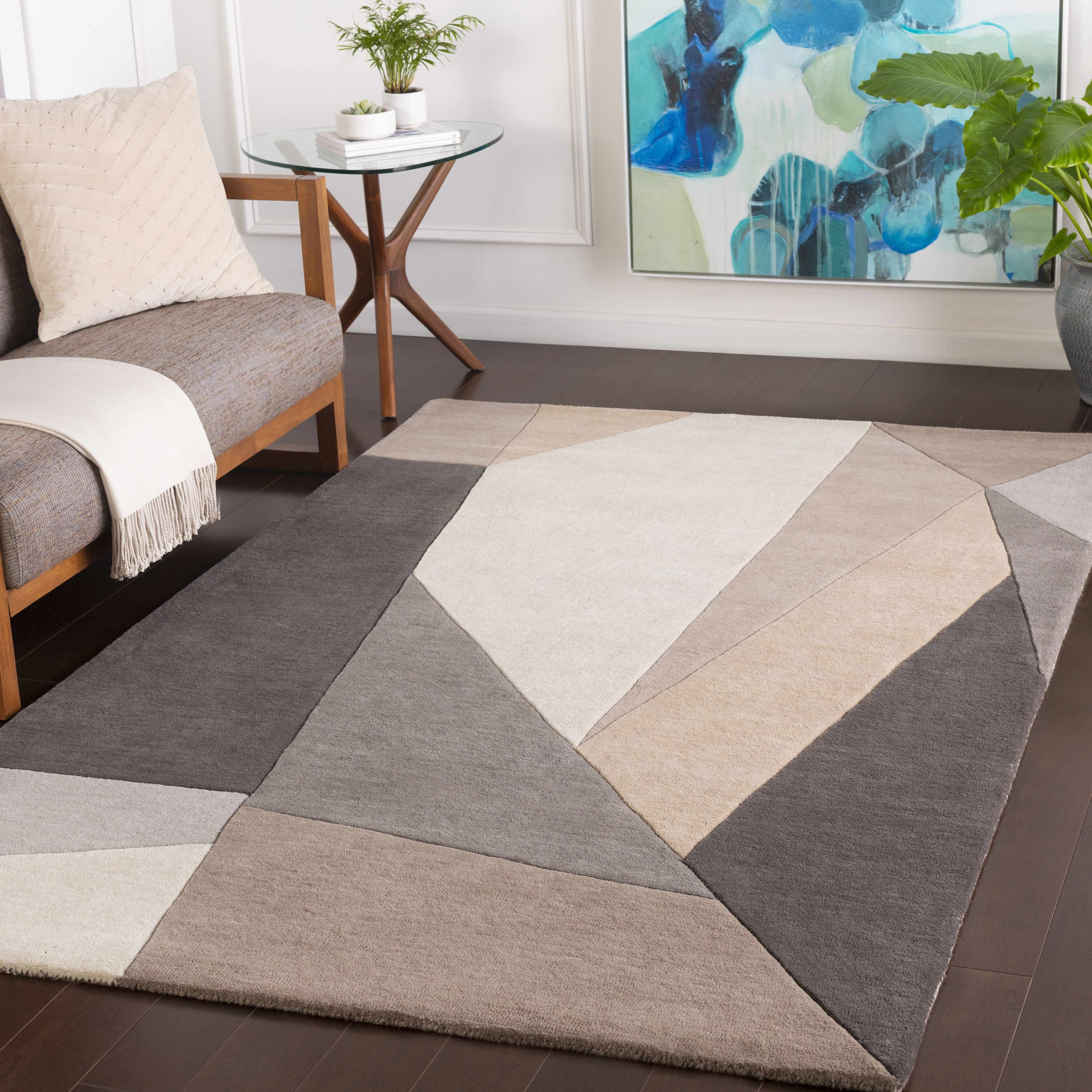 Lynton 6' x 9' Modern Handmade Contemporary Wool Area Rug - Hauteloom