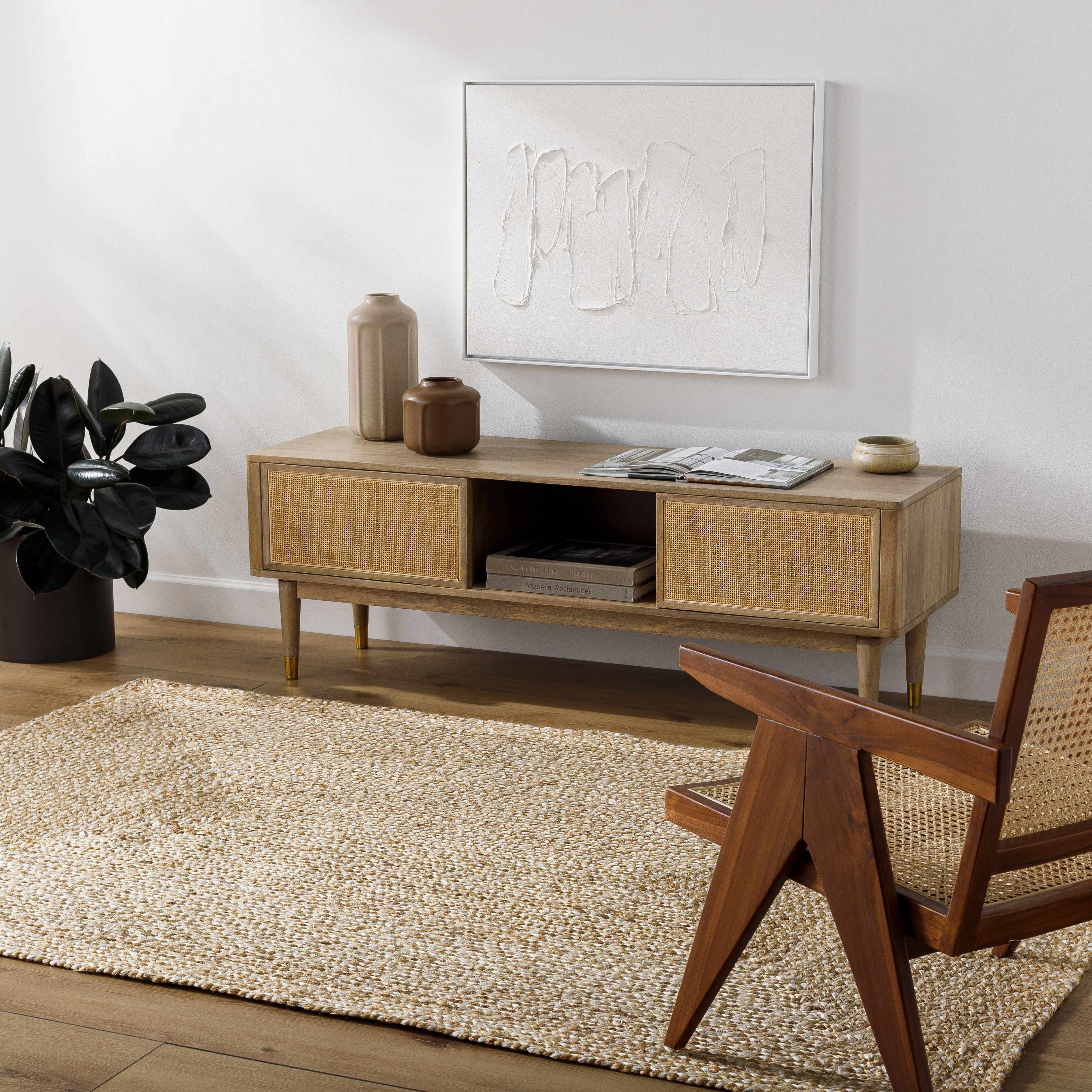 Elkie 8' x 10' Jute Area Rug - Hauteloom