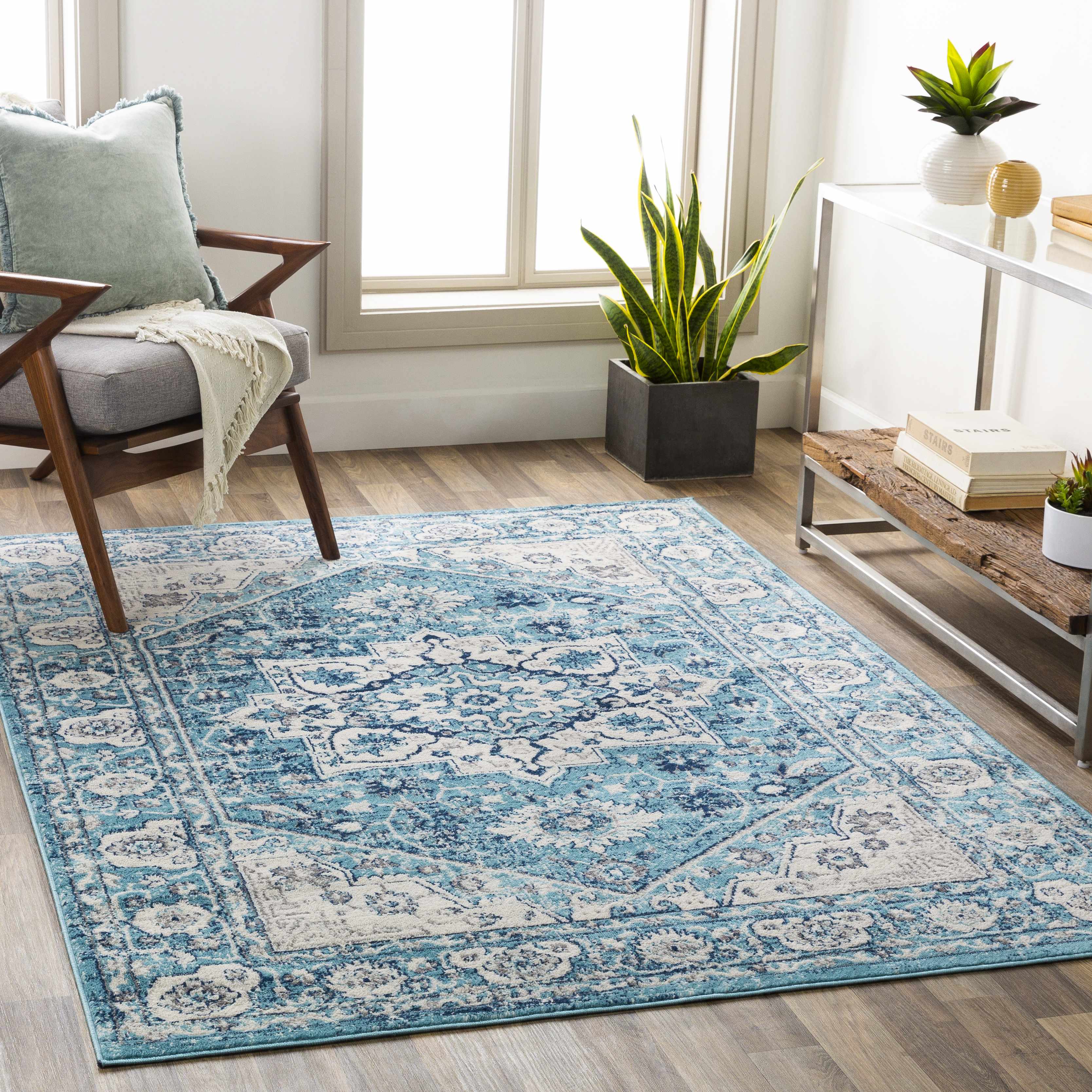 Blanchet 6'7in x 9' Traditional Area Rug - Hauteloom