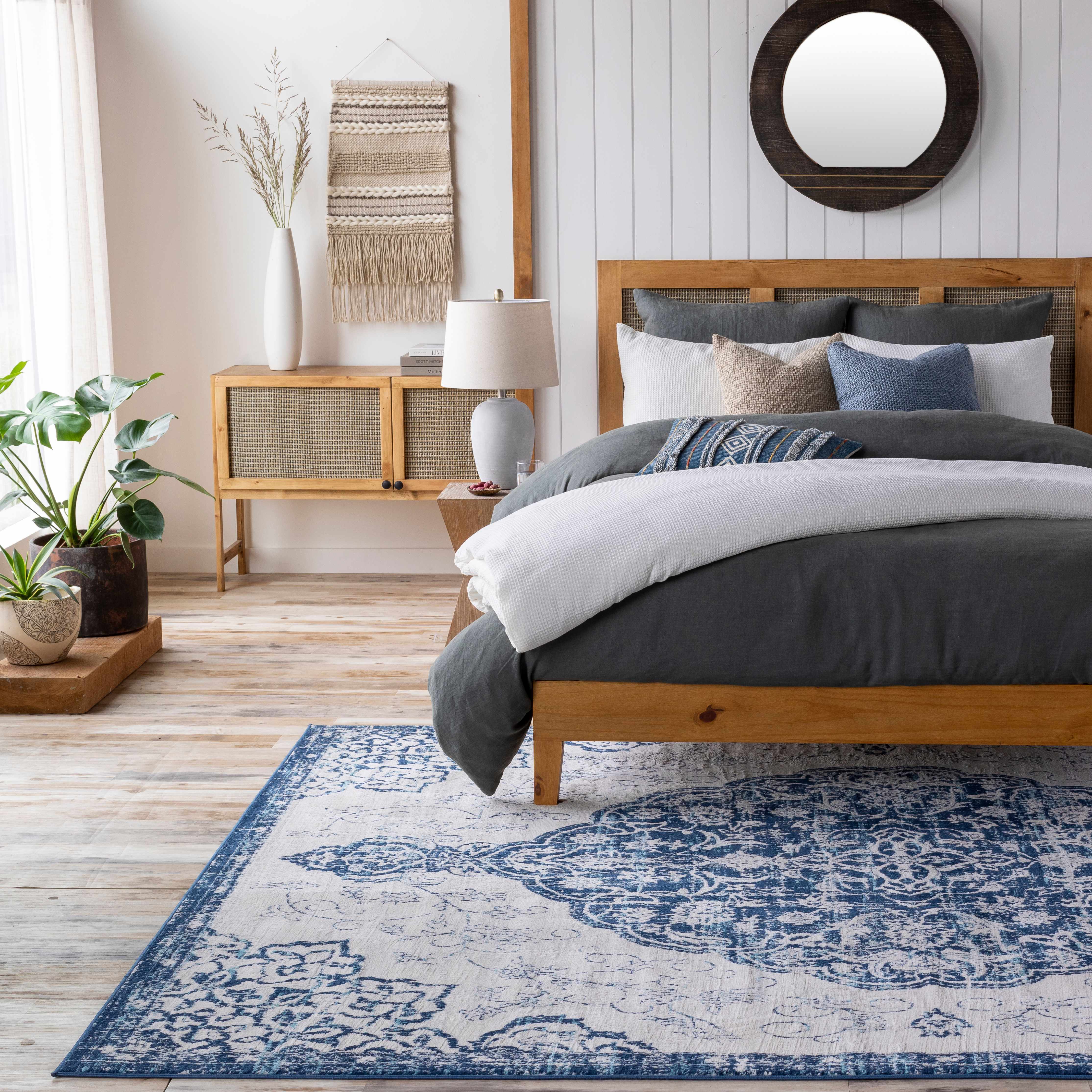 Pannal 6'7in x 9' Traditional Area Rug - Hauteloom