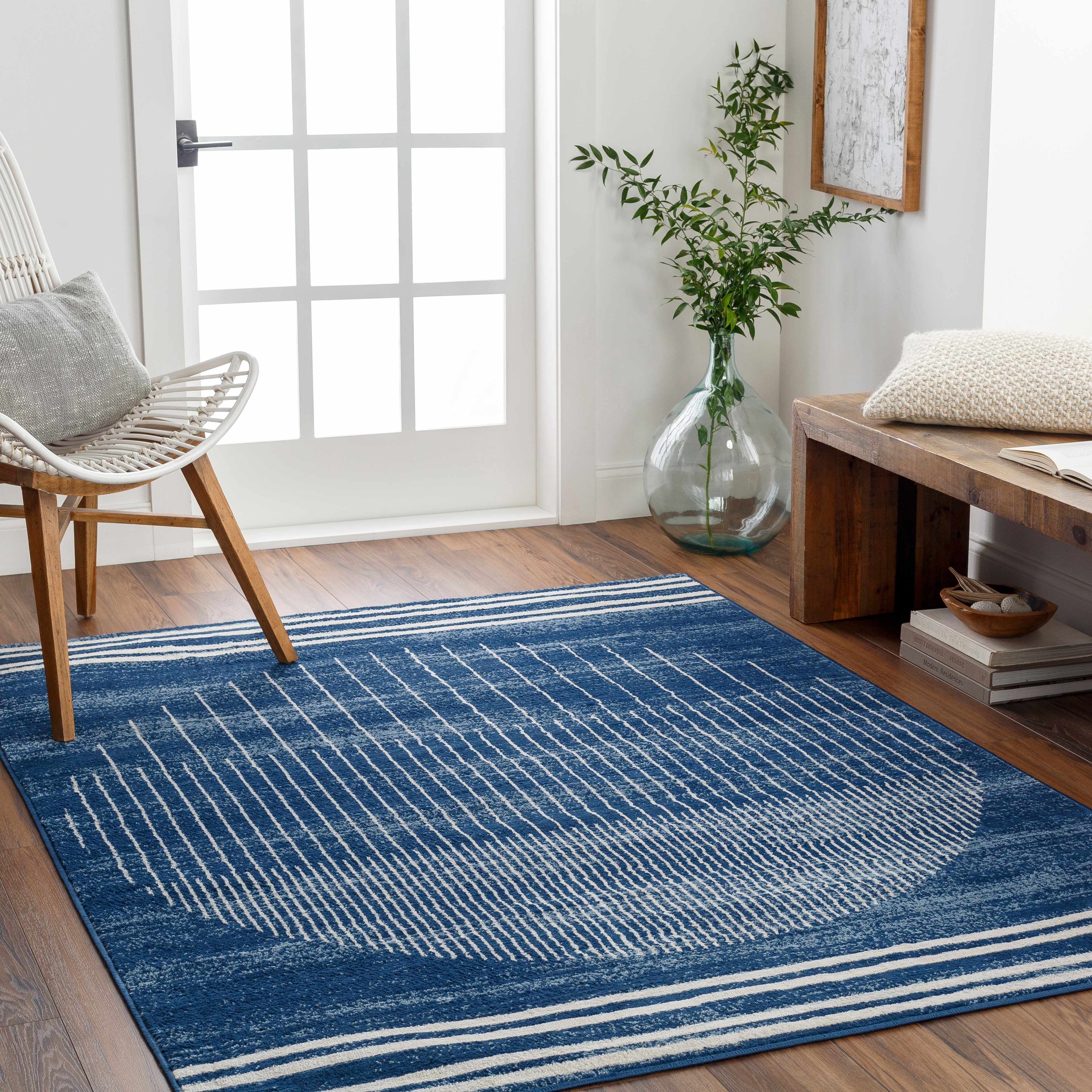 Urja 7'10in Round Modern Updated Traditional Farmhouse Area Rug - Hauteloom