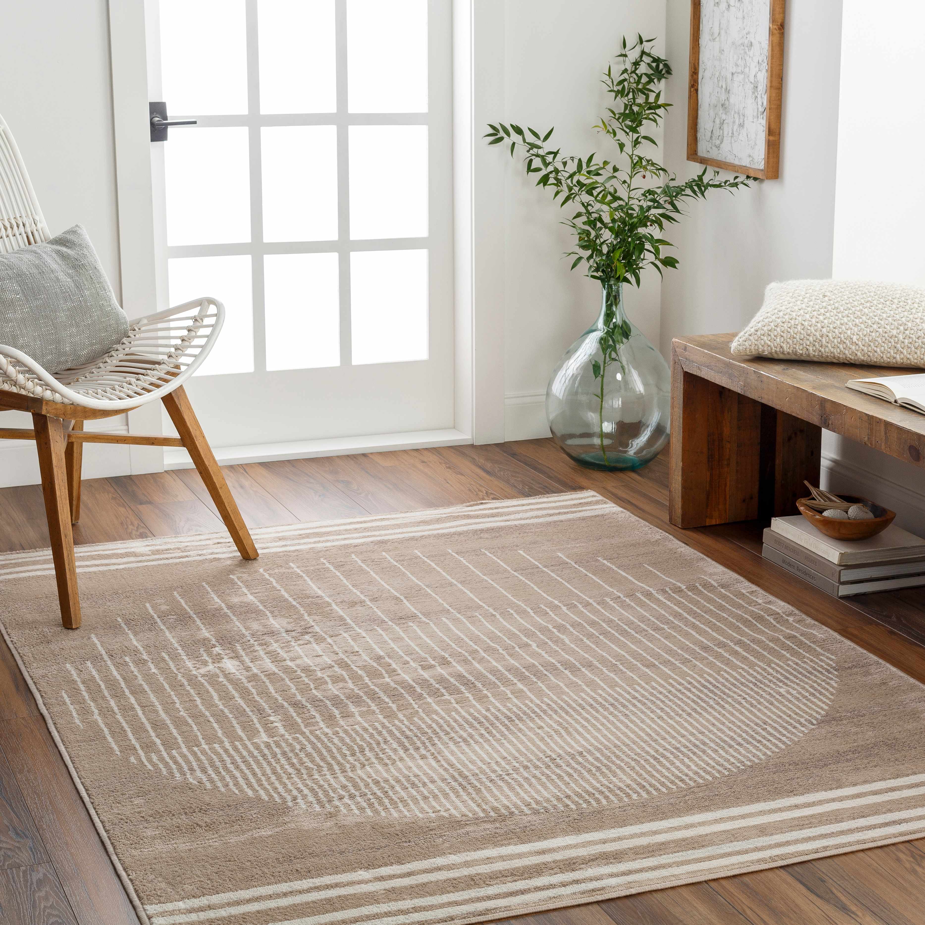 Yoad 6'7in x 9' Modern Updated Traditional Farmhouse Area Rug - Hauteloom