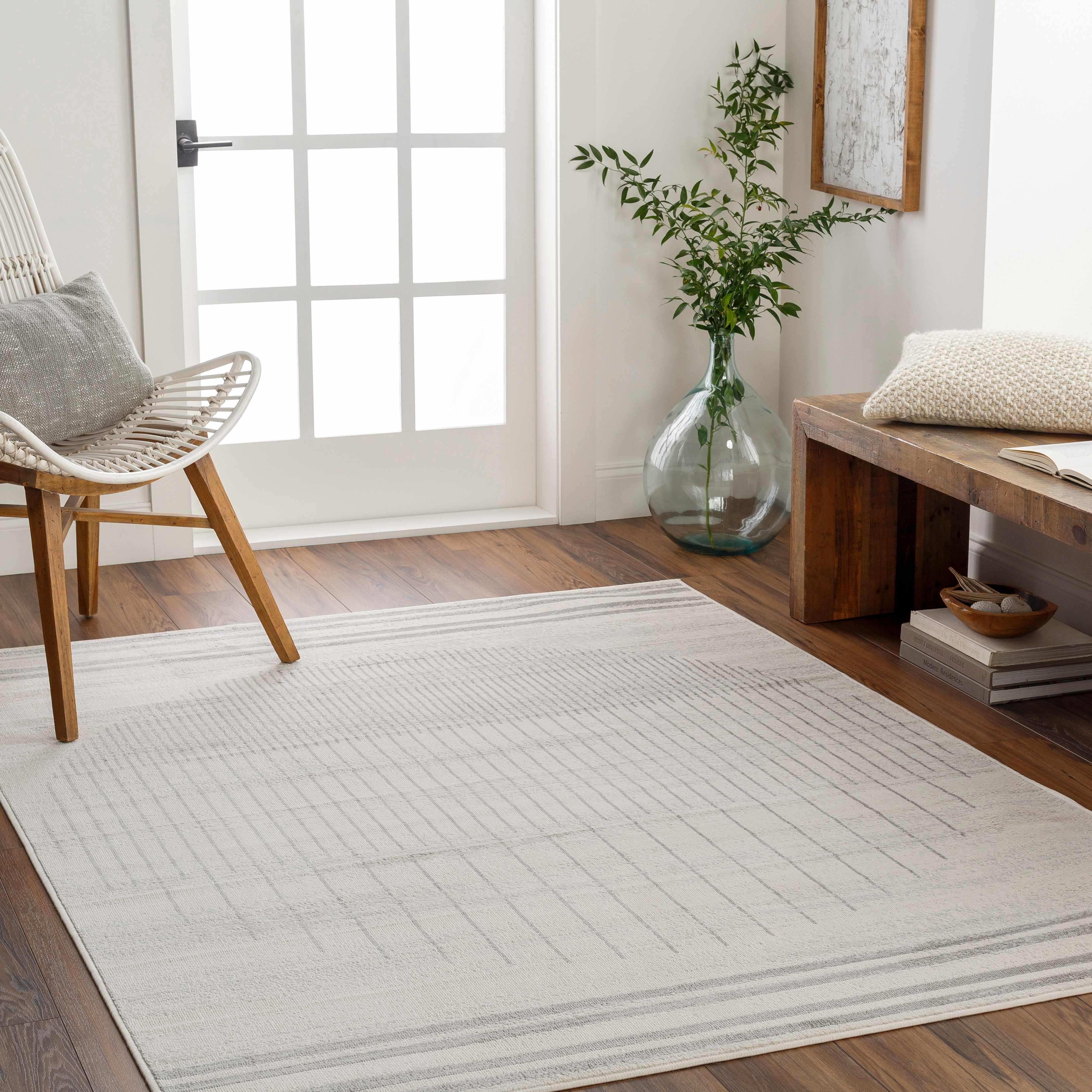 Dung 6'7in x 9' Modern Updated Traditional Farmhouse Area Rug - Hauteloom