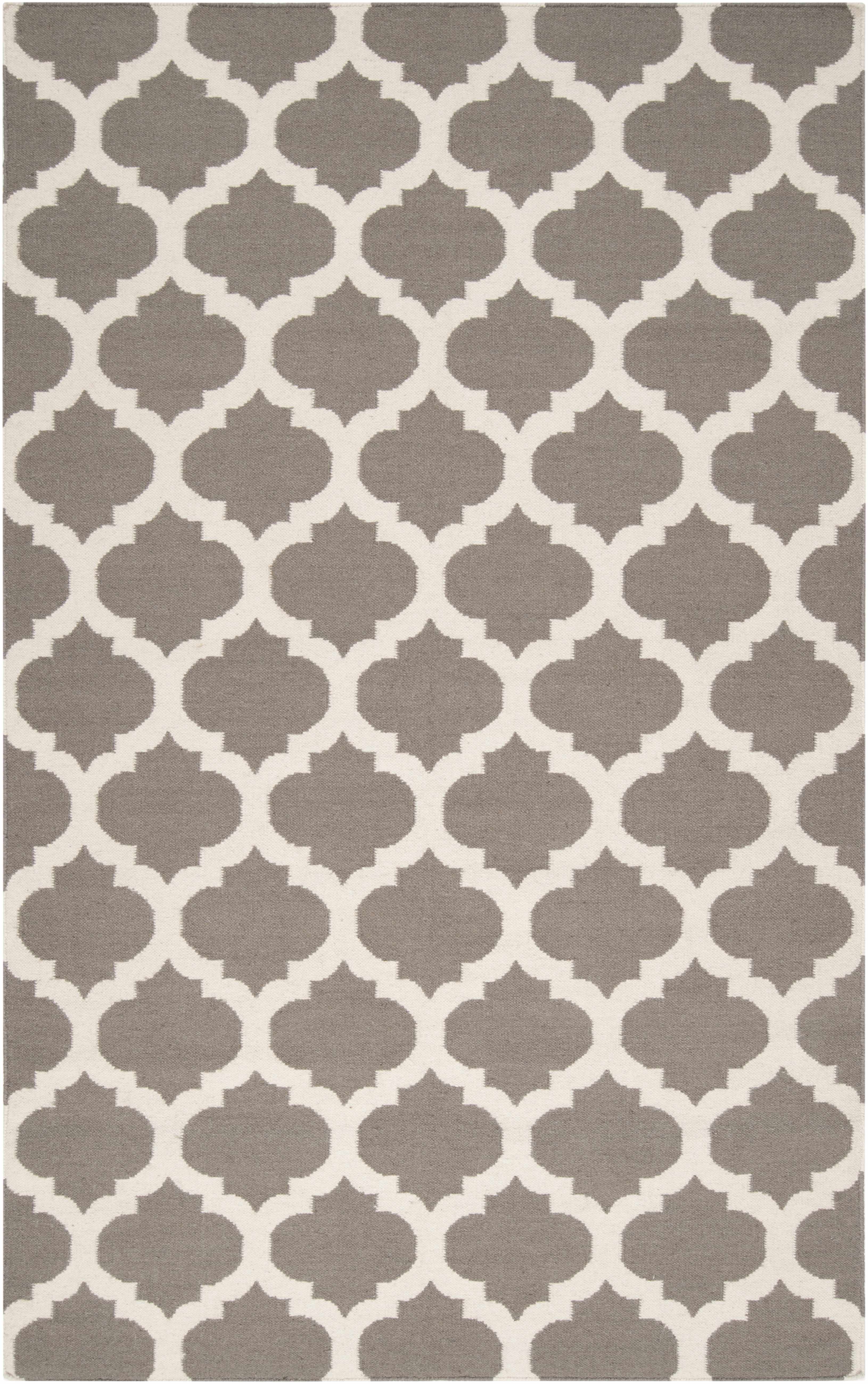 Neshkoro 8' x 11' Transitional Flat Weave Moroccan Trellis Wool Area Rug - Hauteloom