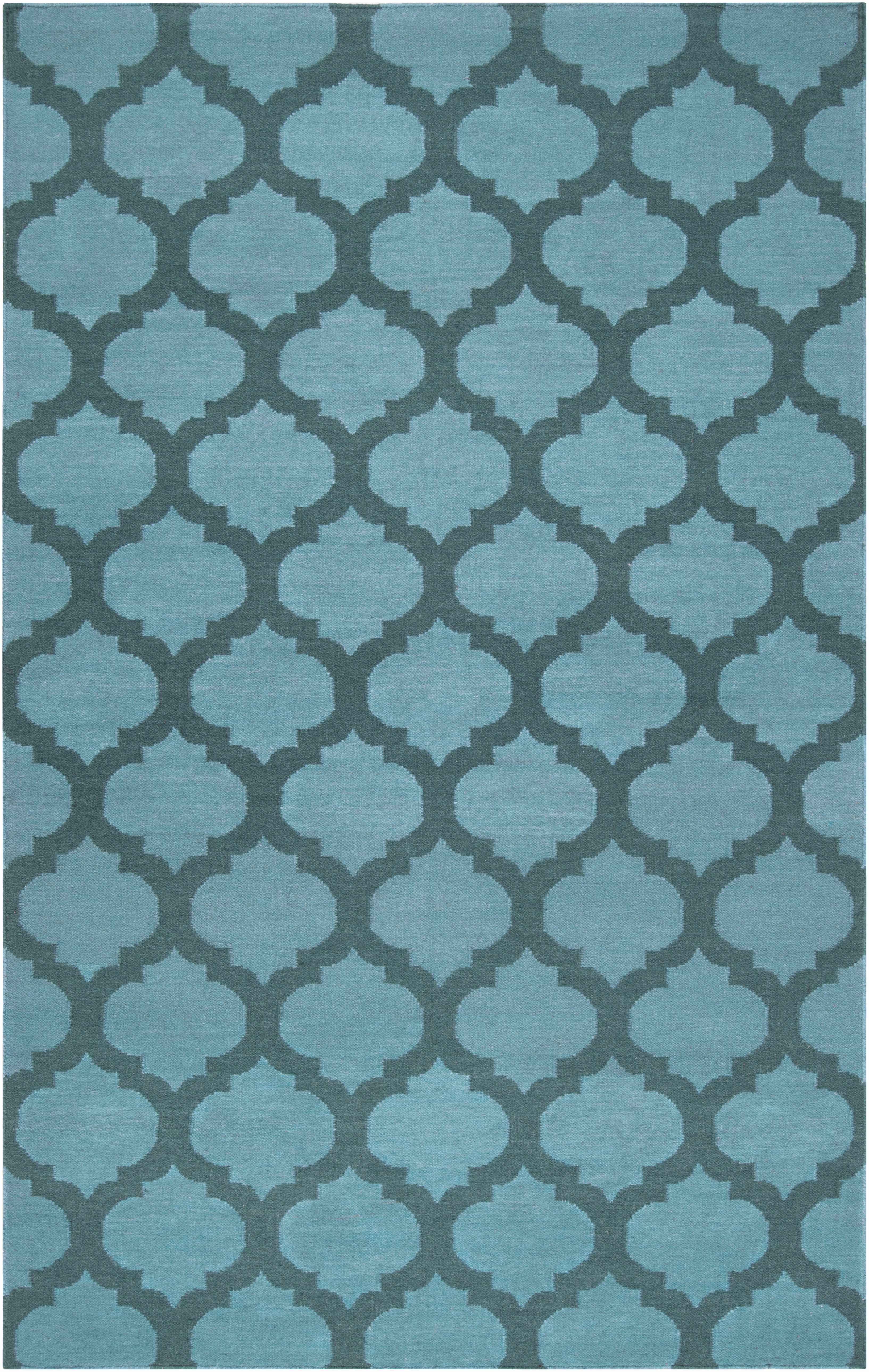 Winside 8' x 11' Transitional Flat Weave Moroccan Trellis Wool Area Rug - Hauteloom