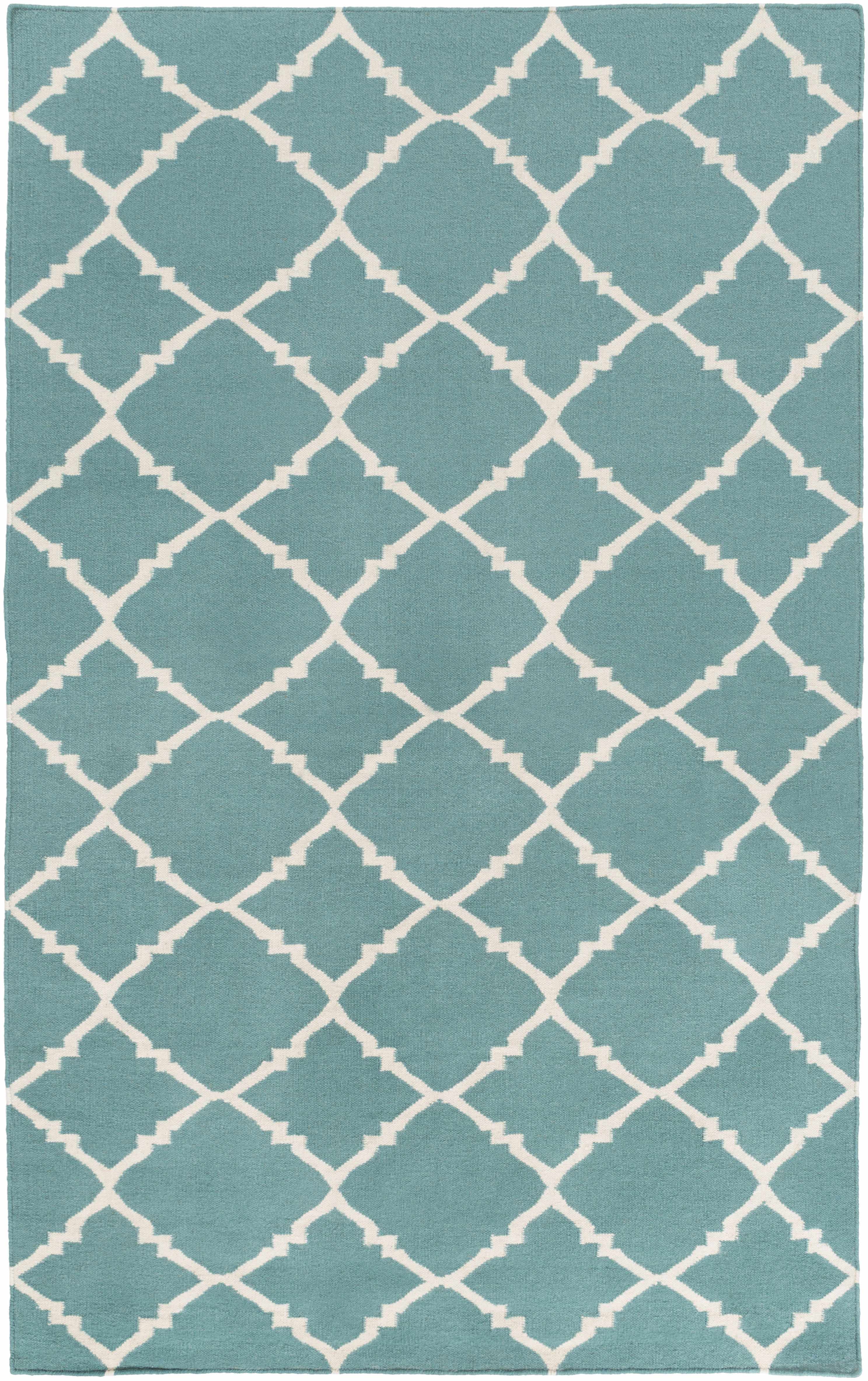 Haverhill 8' x 11' Transitional Flat Weave Moroccan Trellis Wool Area Rug - Hauteloom