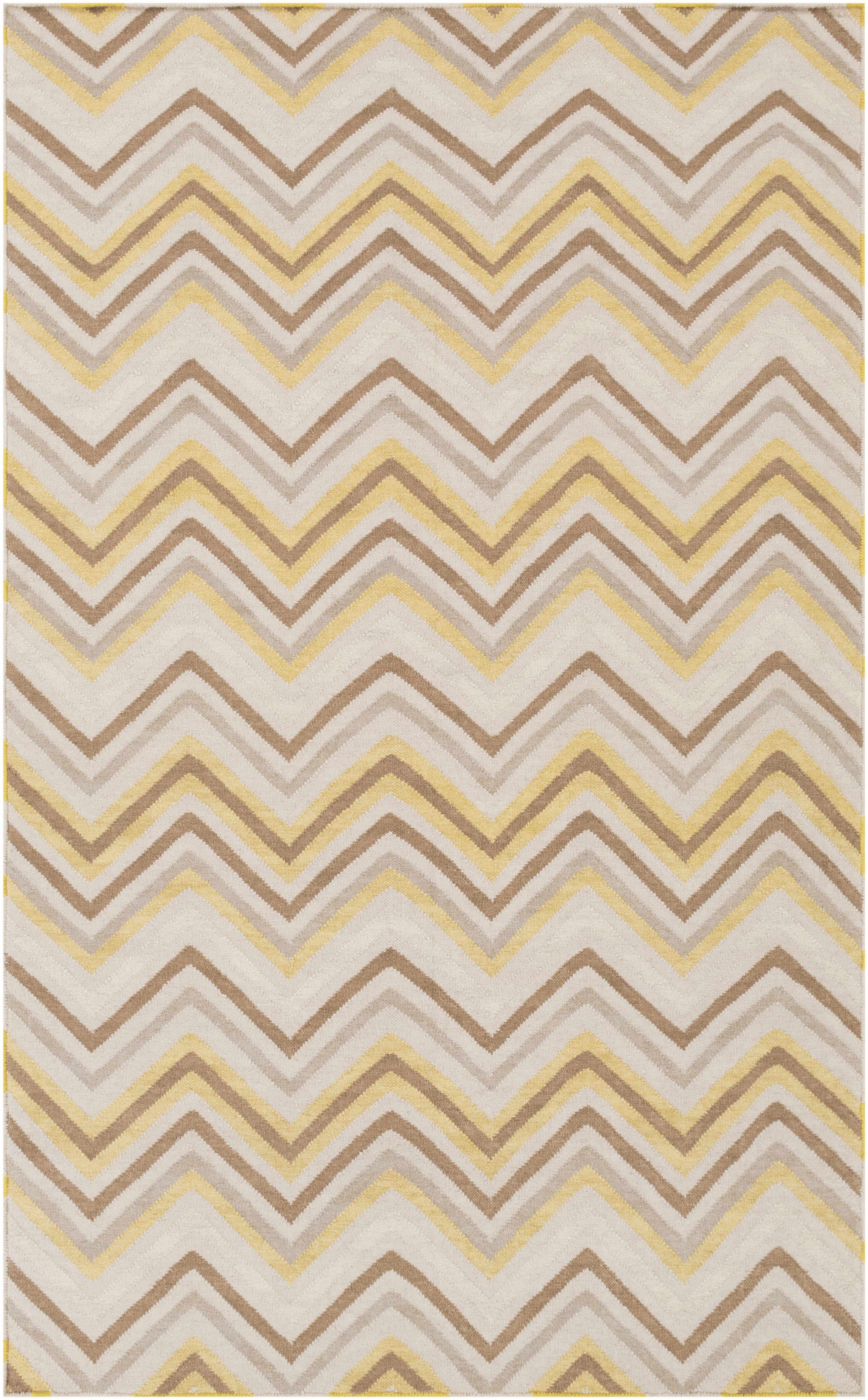 Laings 8' x 11' Modern Flatweave Farmhouse Stripes Wool Area Rug - Hauteloom