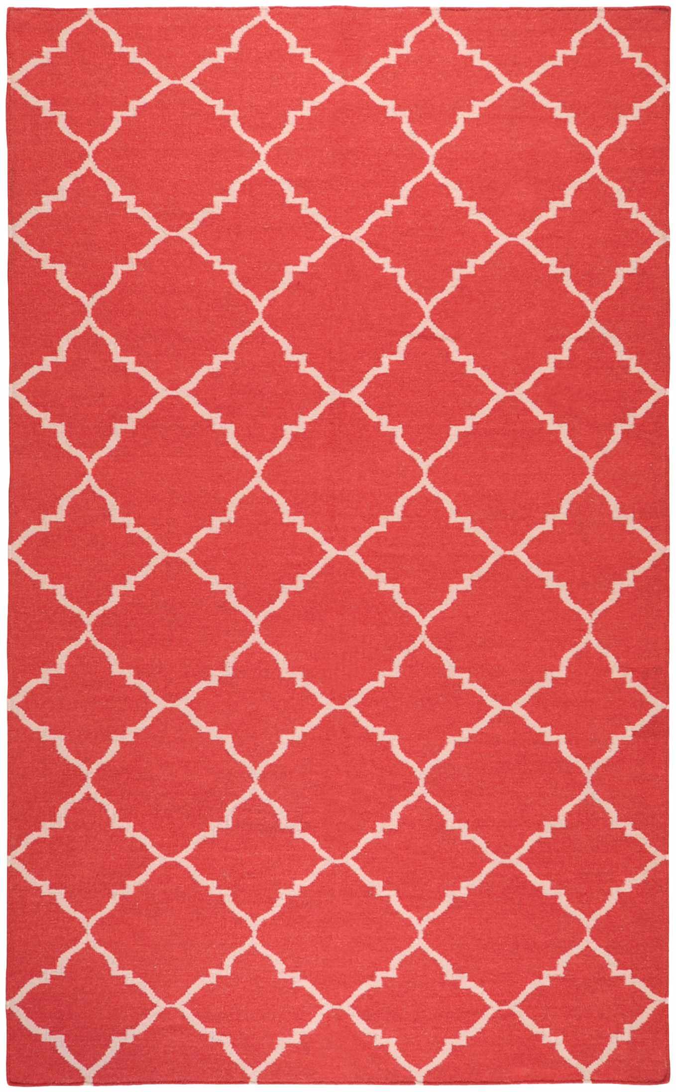 Bloomdale 5' x 8' Transitional Flat Weave Moroccan Trellis Wool Area Rug - Hauteloom