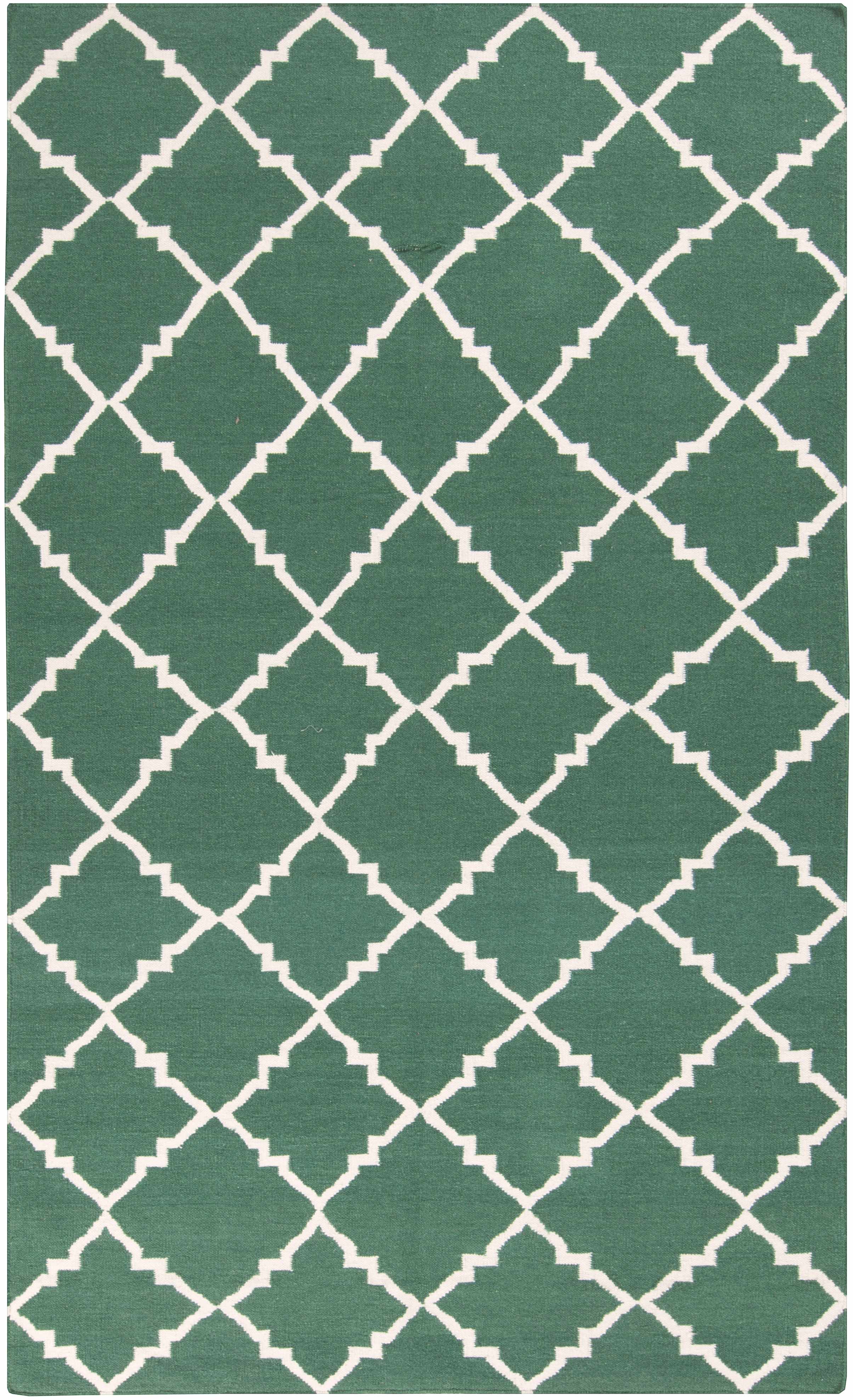 Minehead 2' x 3' Transitional Flat Weave Moroccan Trellis Wool Area Rug - Hauteloom