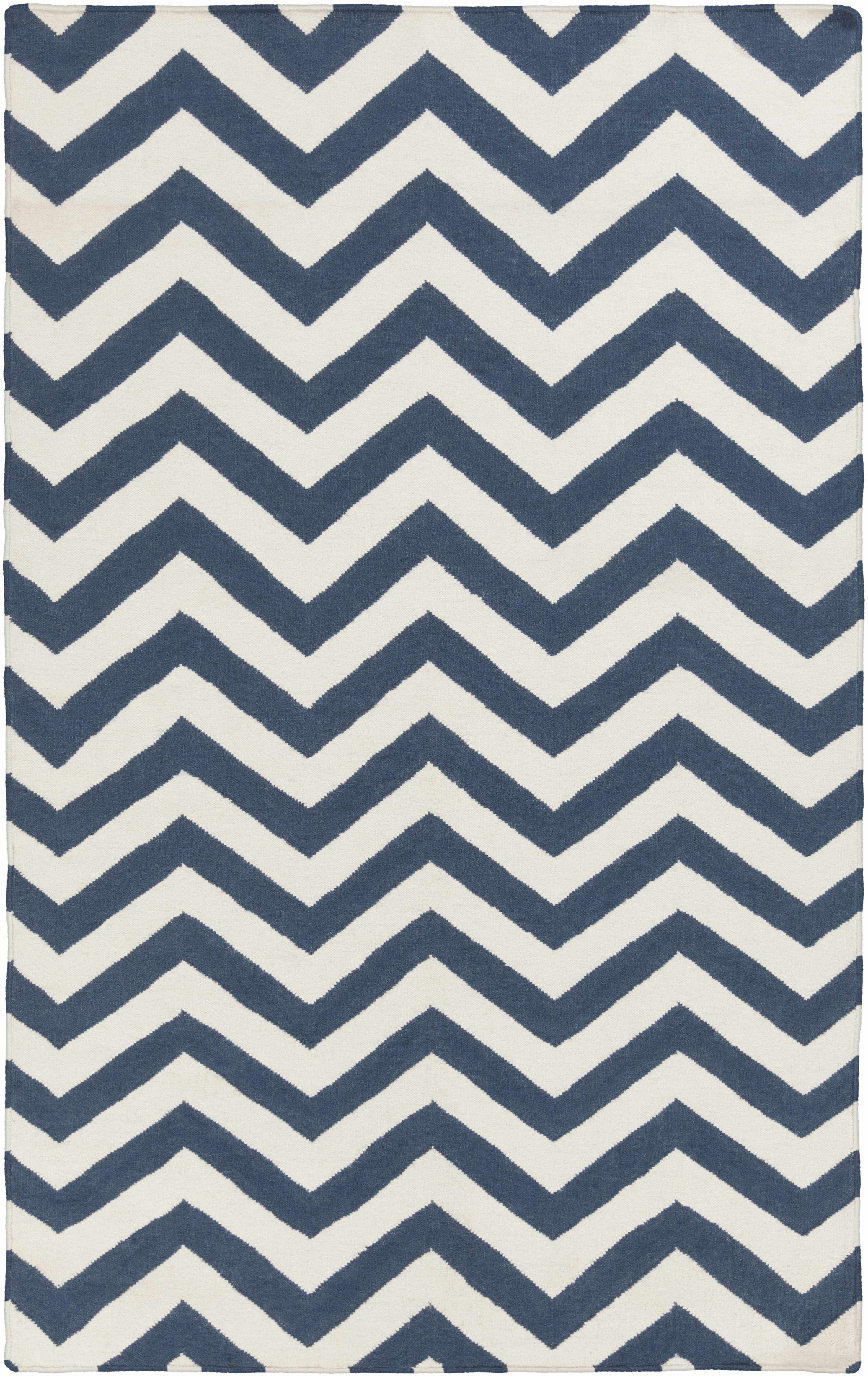 Hermleigh 2' x 3' Transitional Flatweave Farmhouse Stripes Wool Area Rug - Hauteloom