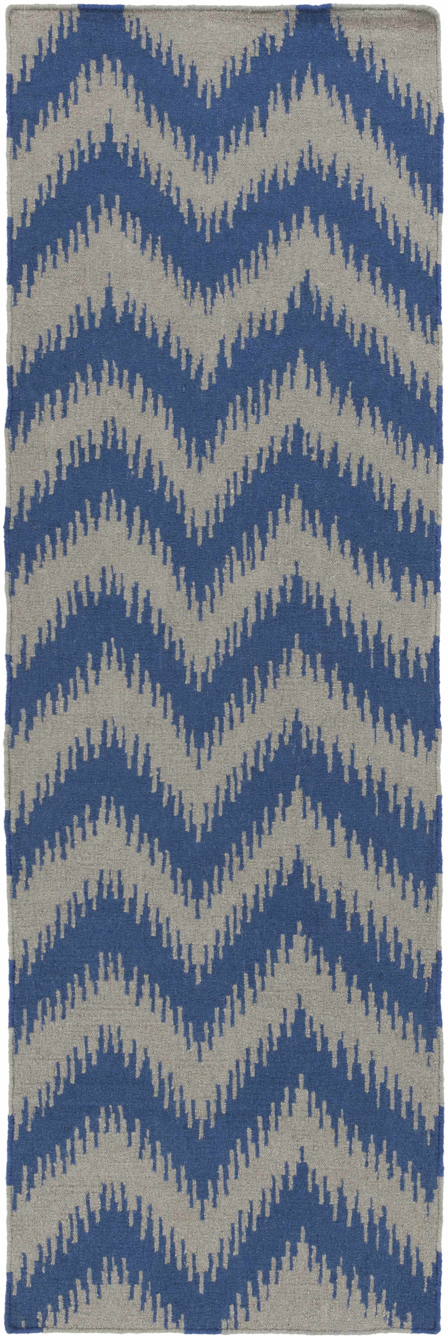 Goodson 2'6in x 8' Flatweave Farmhouse Stripes Wool Runner - Hauteloom