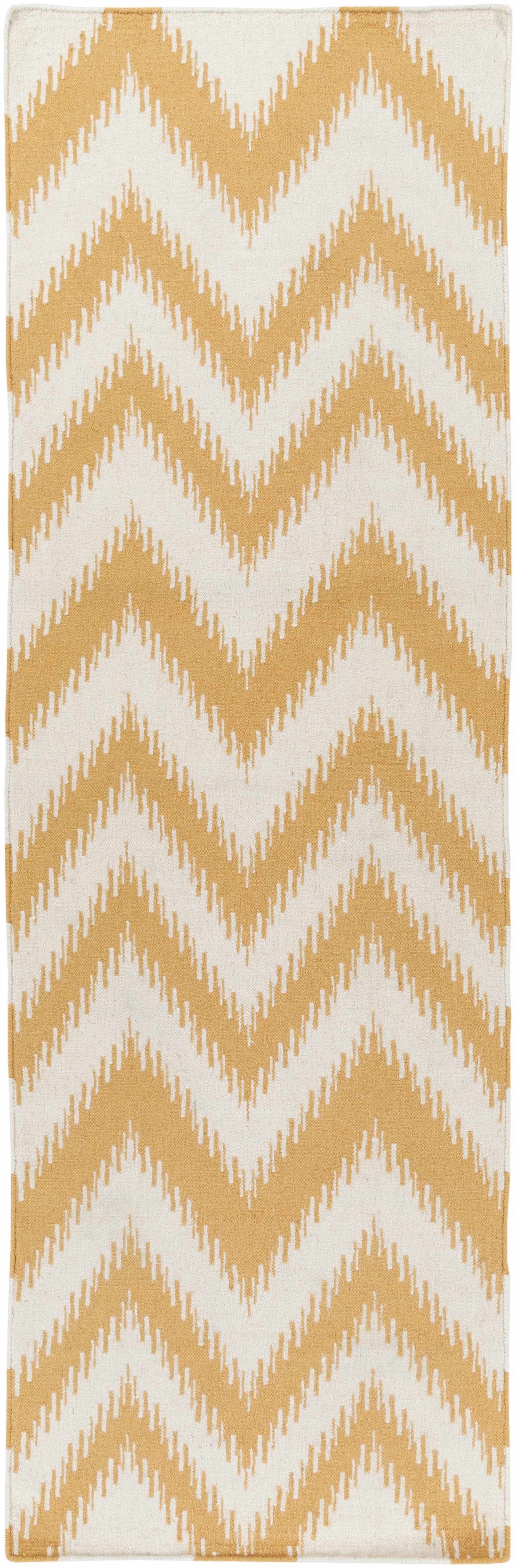 Oran 2'6in x 8' Flat Weave Moroccan Bohemian Wool Runner - Hauteloom