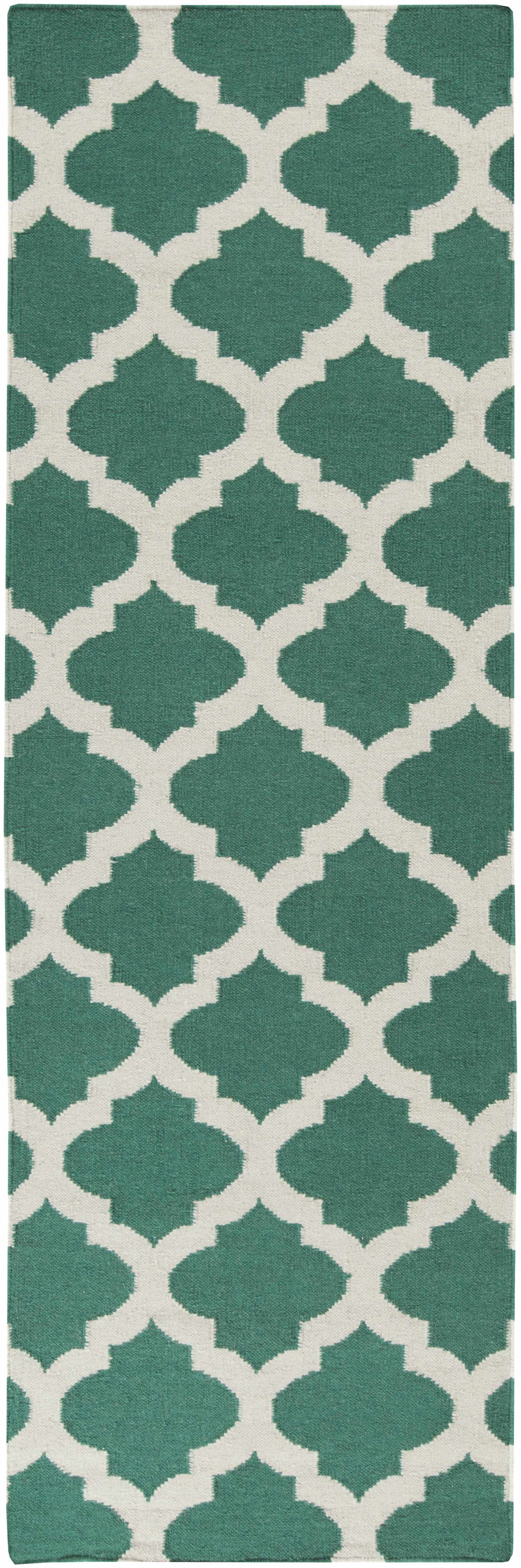Worthington 2'6in x 8' Transitional Flat Weave Moroccan Trellis Wool Runner - Hauteloom