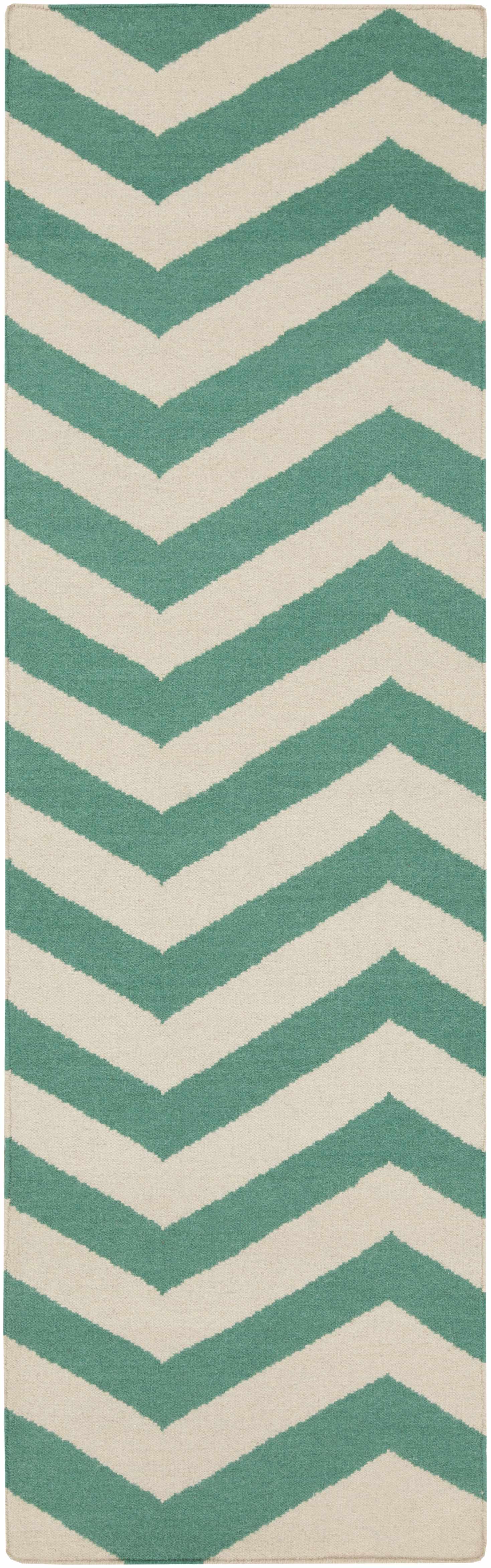 Masontown 2'6in x 8' Transitional Flatweave Farmhouse Stripes Wool Runner - Hauteloom