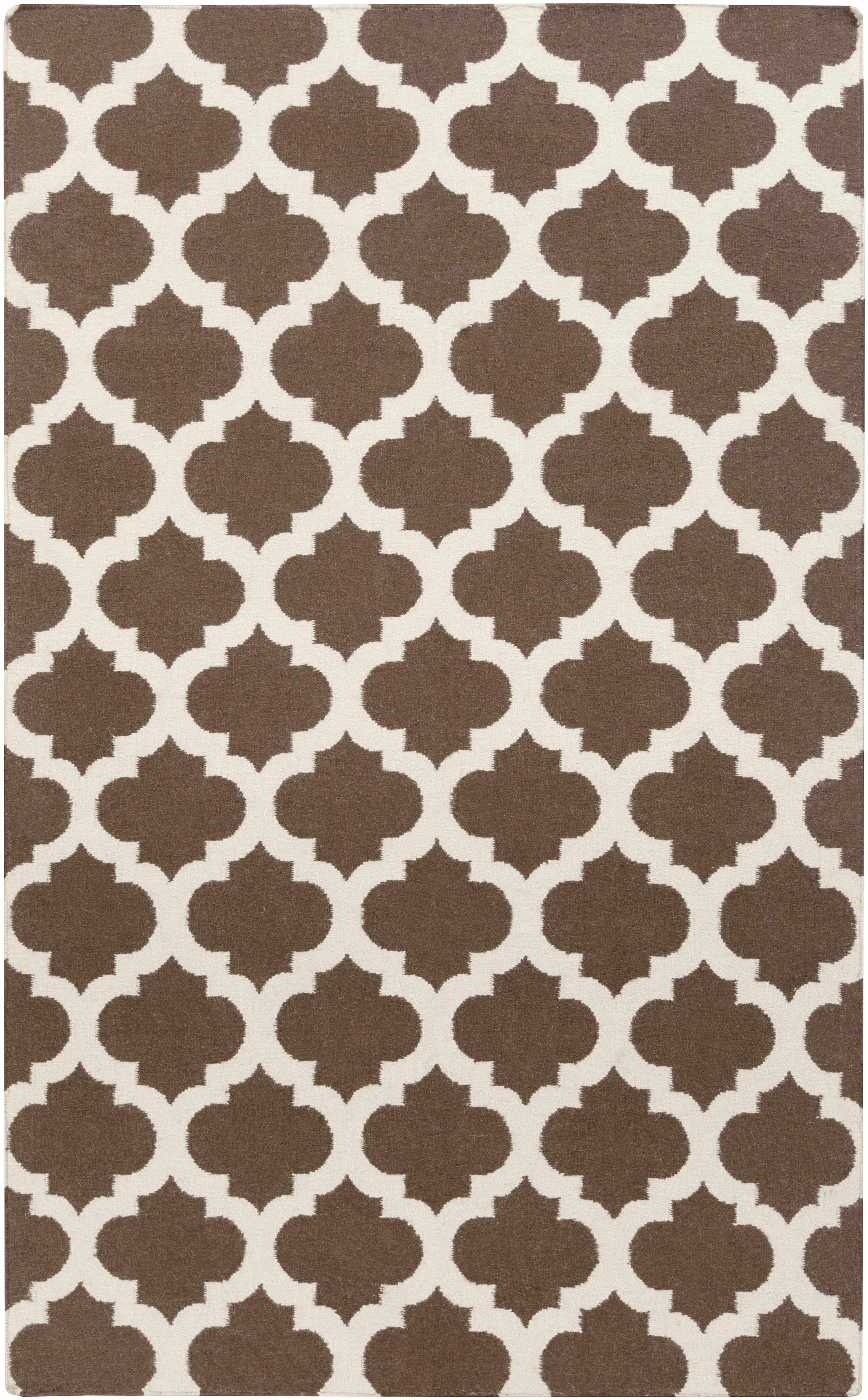 Hosford 8' x 11' Transitional Flat Weave Moroccan Trellis Wool Area Rug - Hauteloom