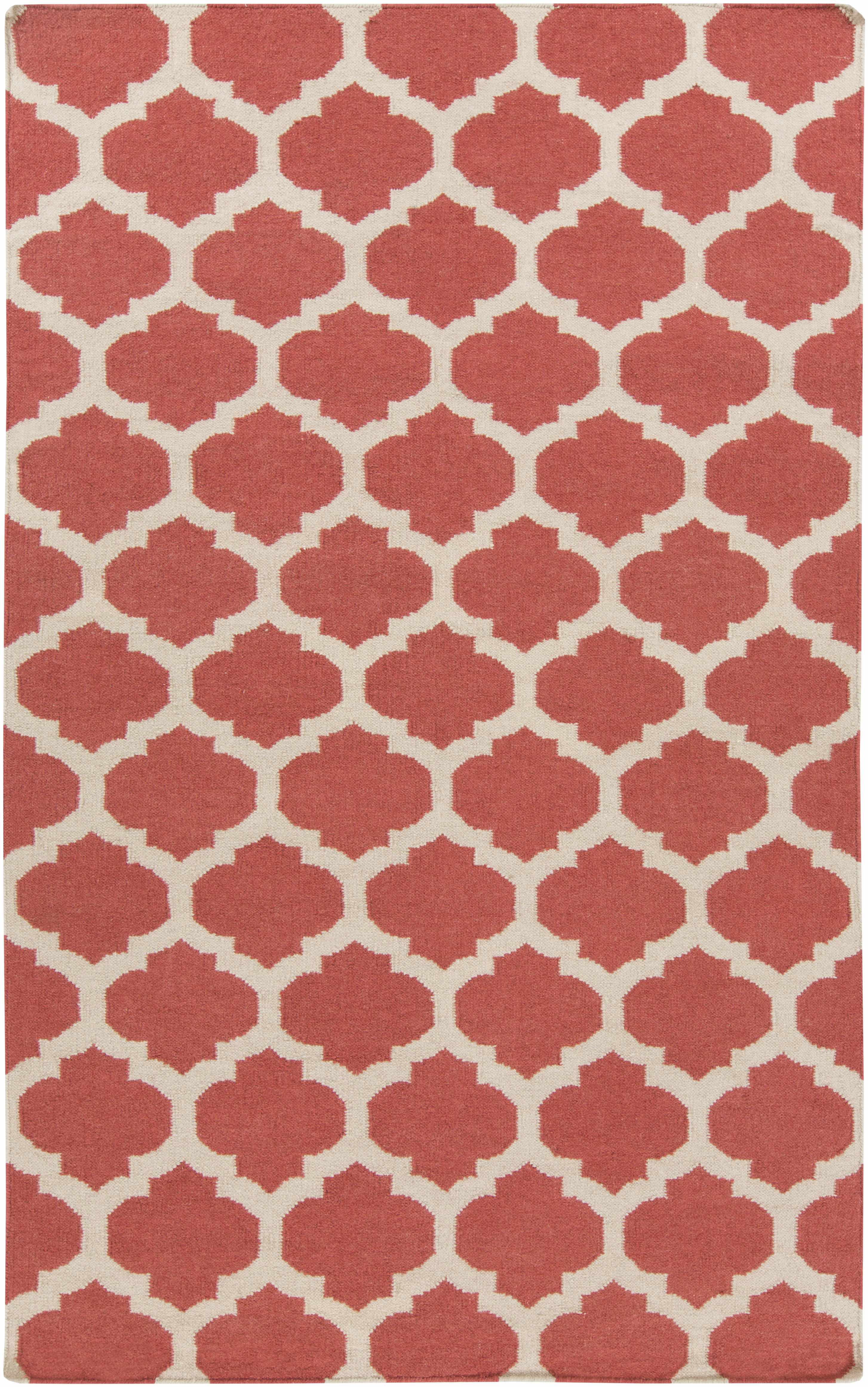 Whitelaw 9' x 13' Geometric Flat Weave Moroccan Trellis Wool Area Rug - Hauteloom