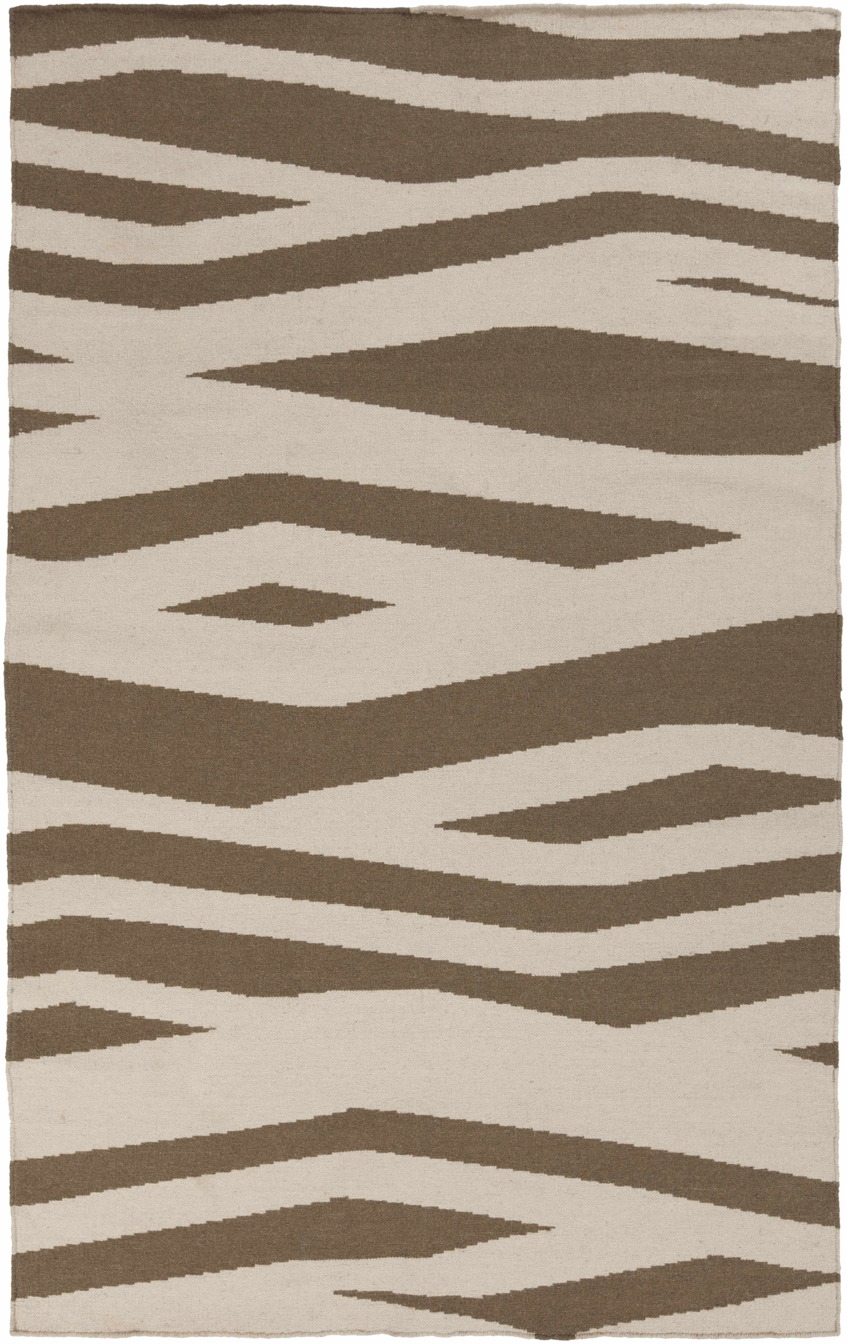 Wolford 2' x 3' Modern Flatweave Farmhouse Stripes Wool Area Rug - Hauteloom