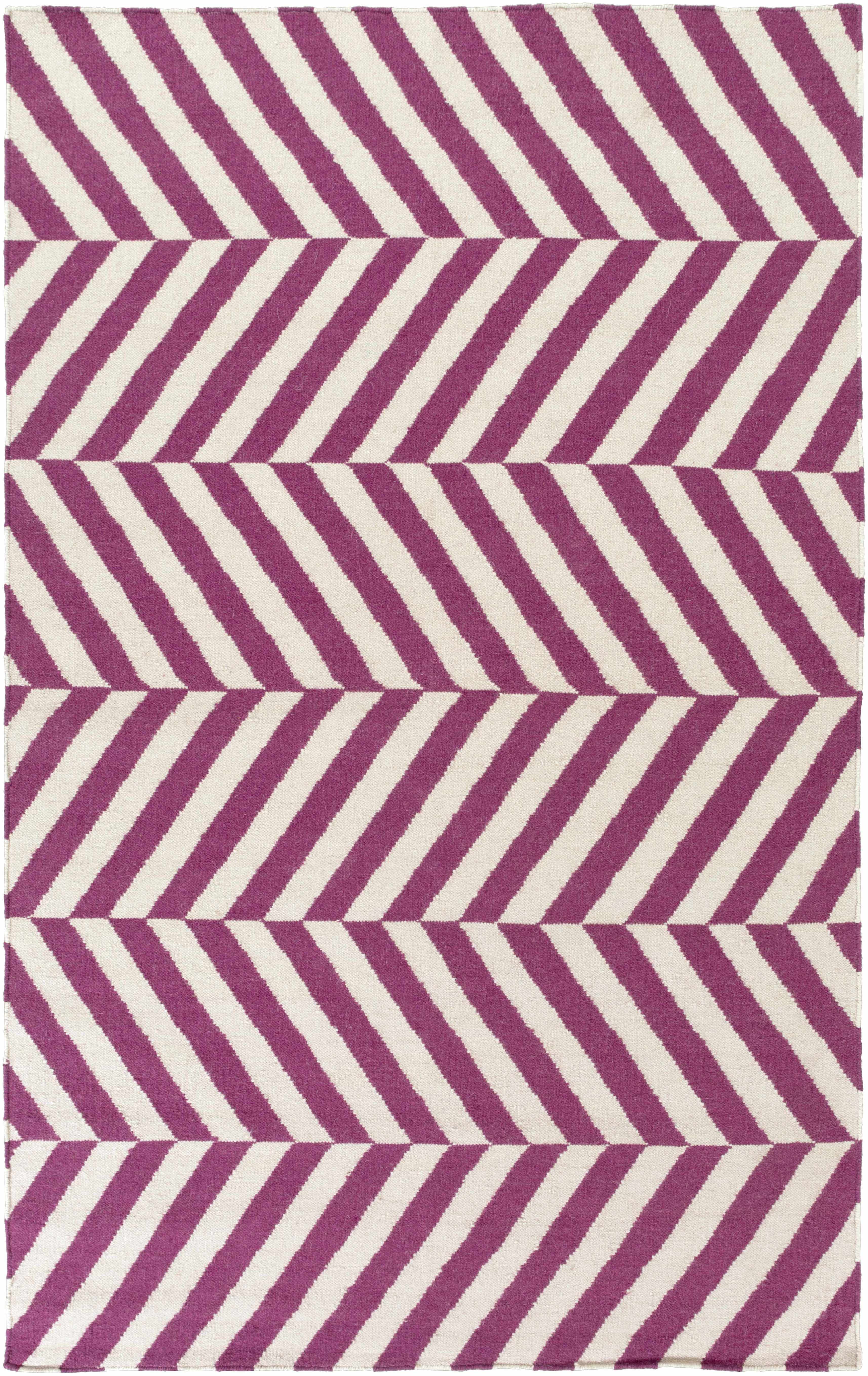 Wolfforth 3'6in x 5'6in Transitional Flatweave Farmhouse Stripes Wool Area Rug - Hauteloom