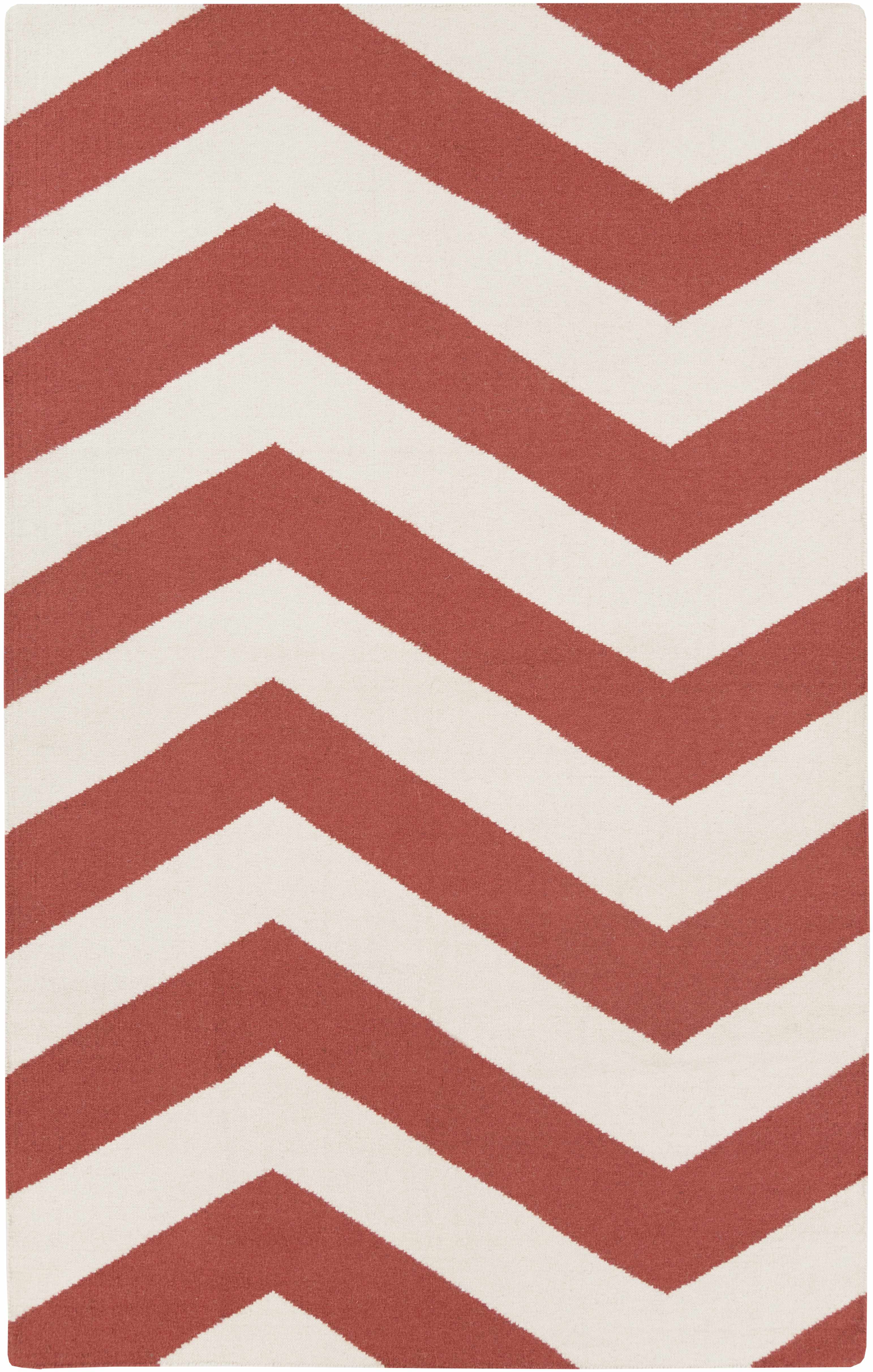 Lapeer 5' x 8' Transitional Flatweave Farmhouse Stripes Wool Area Rug - Hauteloom