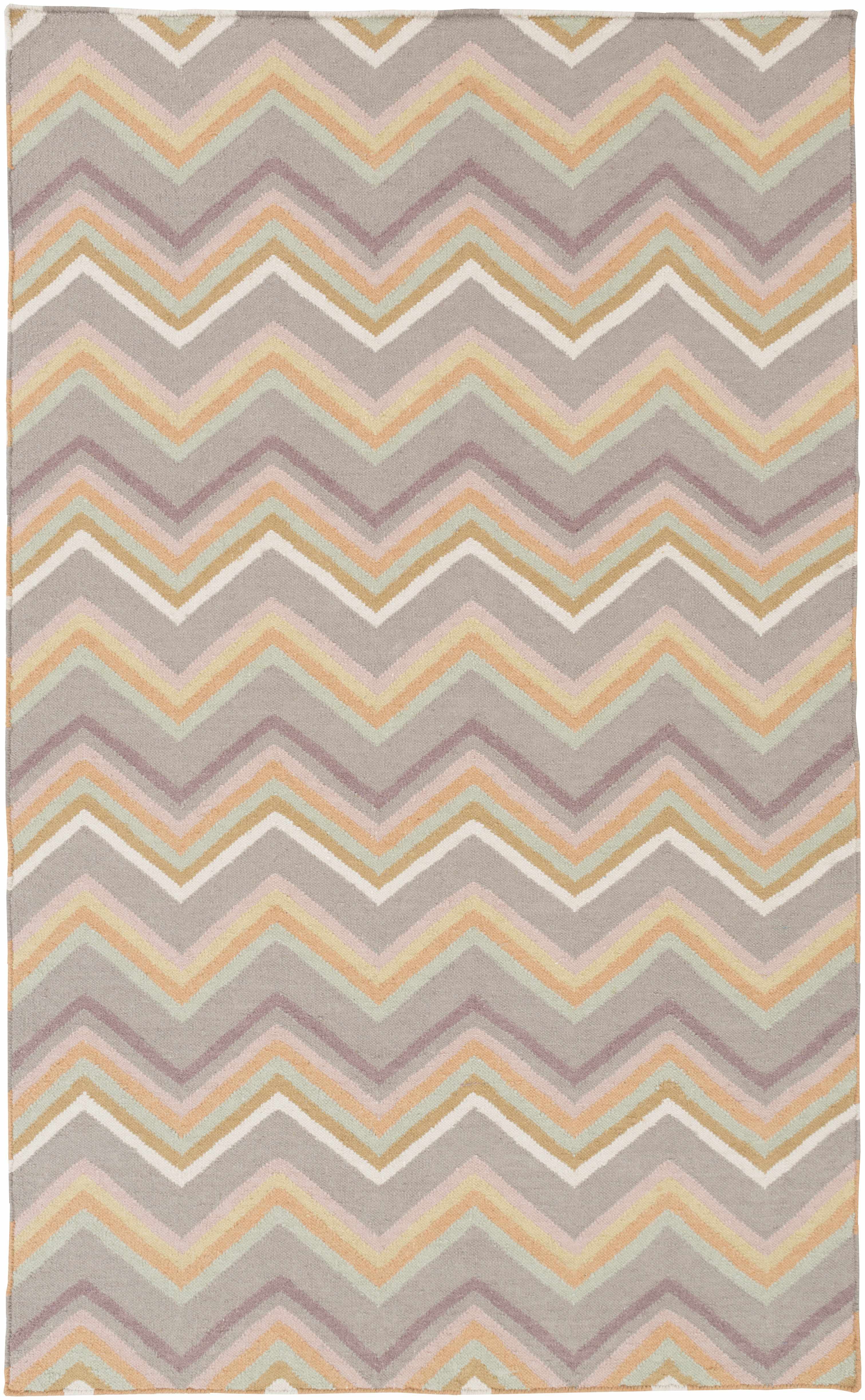 Oldmeldrum 2' x 3' Modern Flatweave Farmhouse Stripes Wool Area Rug - Hauteloom